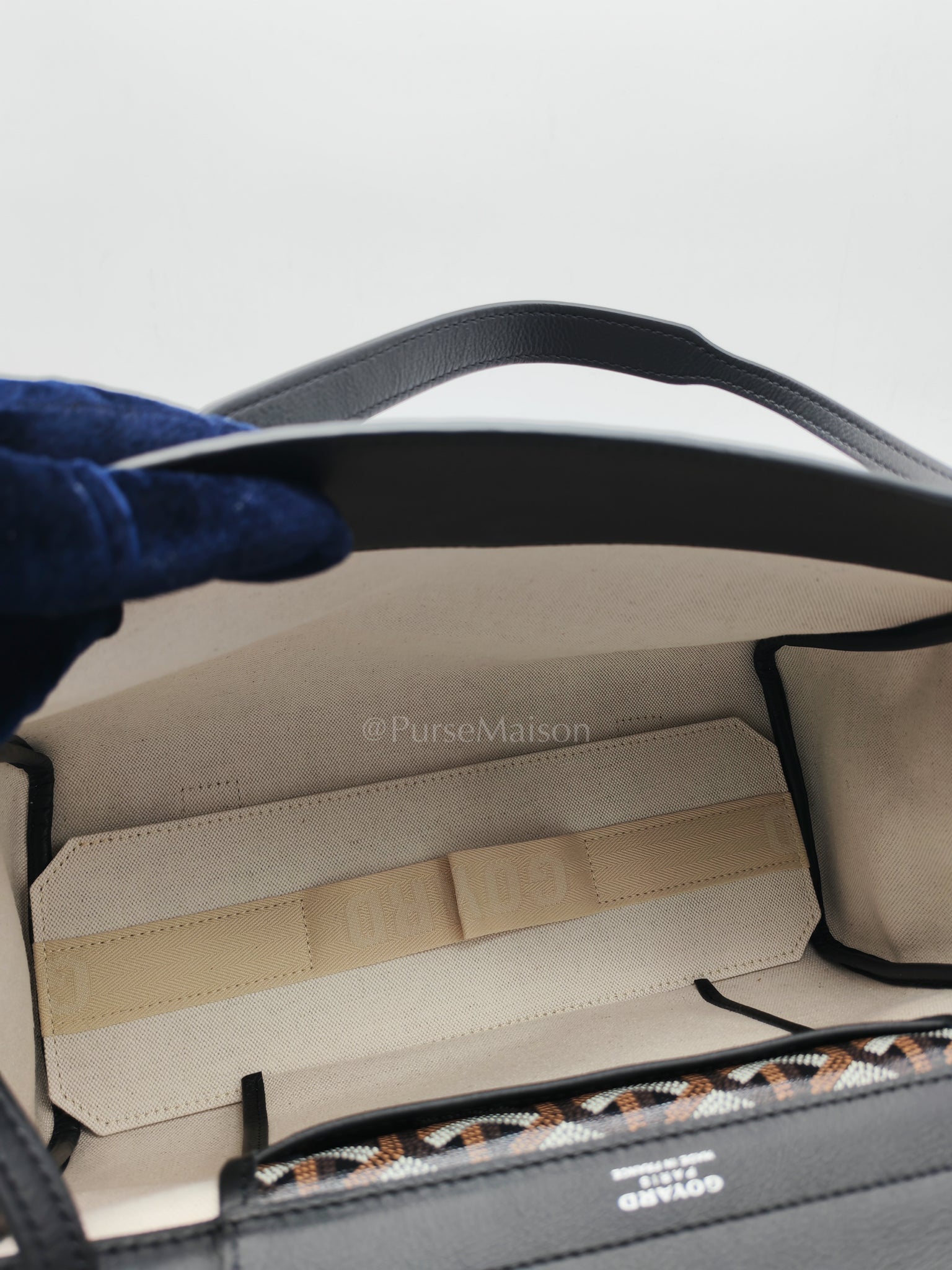 Sac Rouette Souple PM in Noir/Black Goyardine Canvas | Purse Maison Luxury Bags Shop