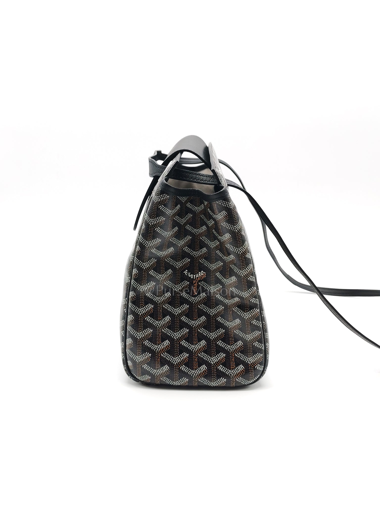 Sac Rouette Souple PM in Noir/Black Goyardine Canvas | Purse Maison Luxury Bags Shop
