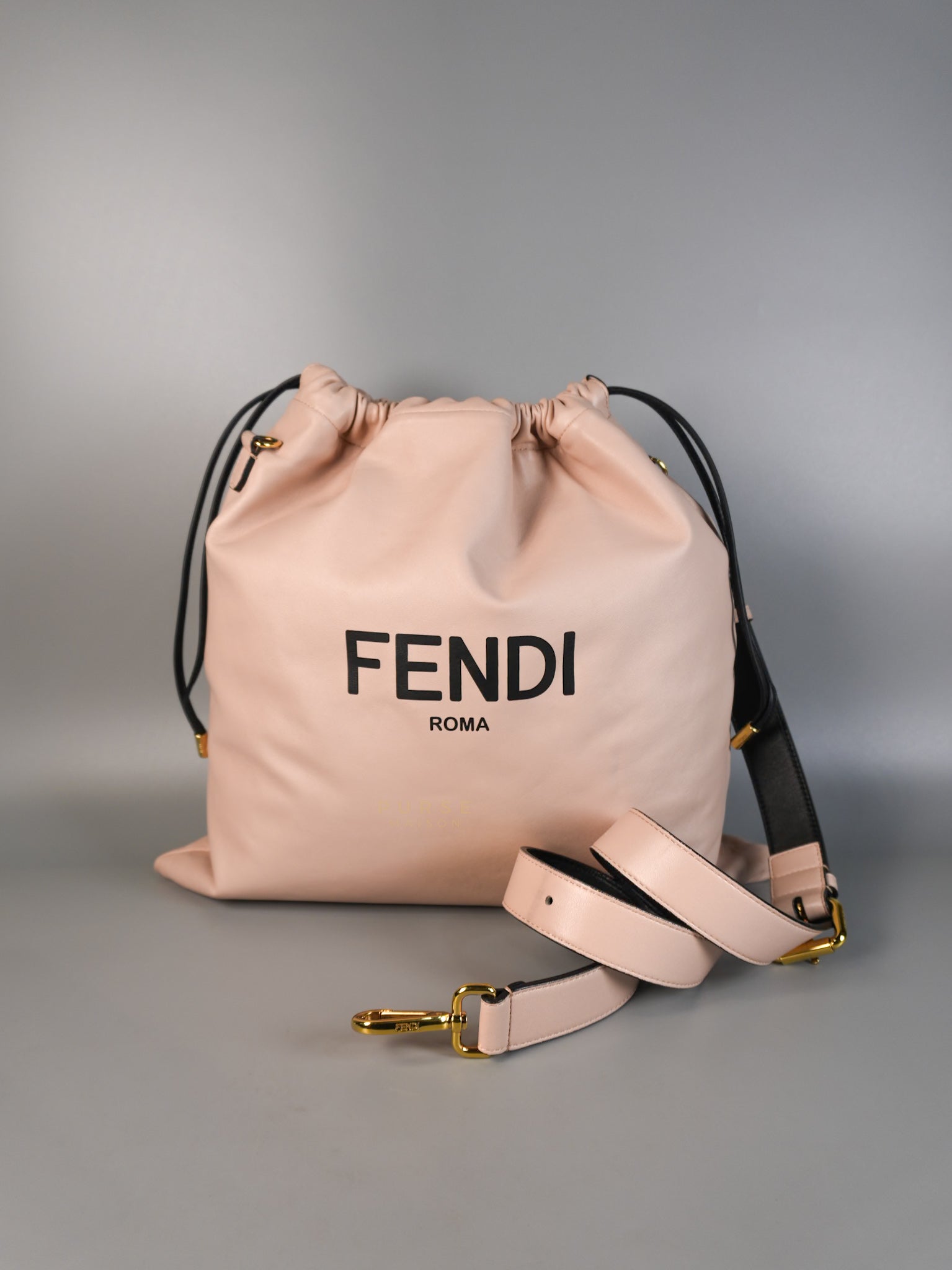 Saccheto Medium Nappa Soft Pink Drawstring Pochette Crossbody Bag | Purse Maison Luxury Bags Shop