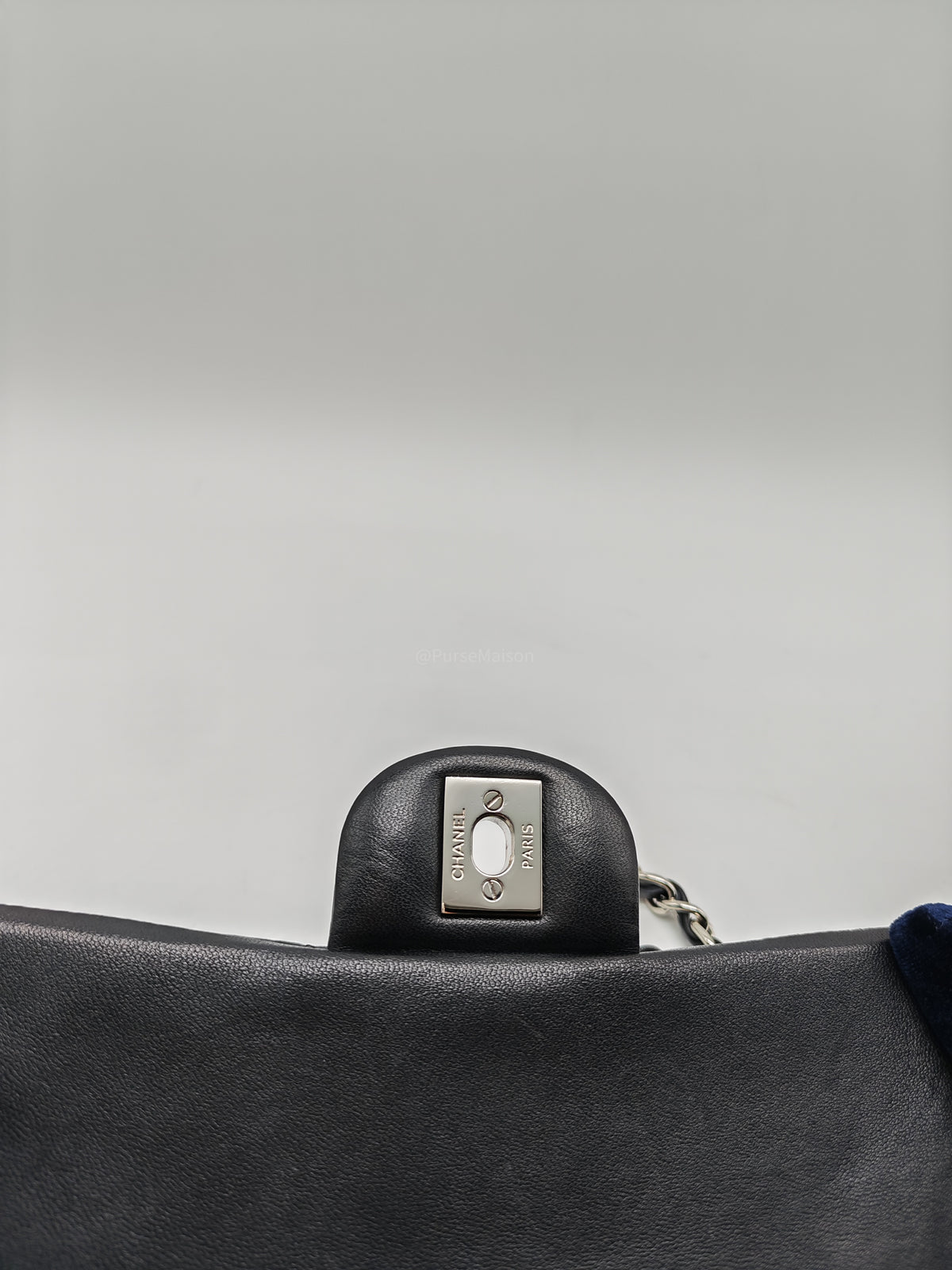 Chanel Classic Mini Rectangular Flap Bag in Black Lambskin Leather Silver Hardware (Series 25)