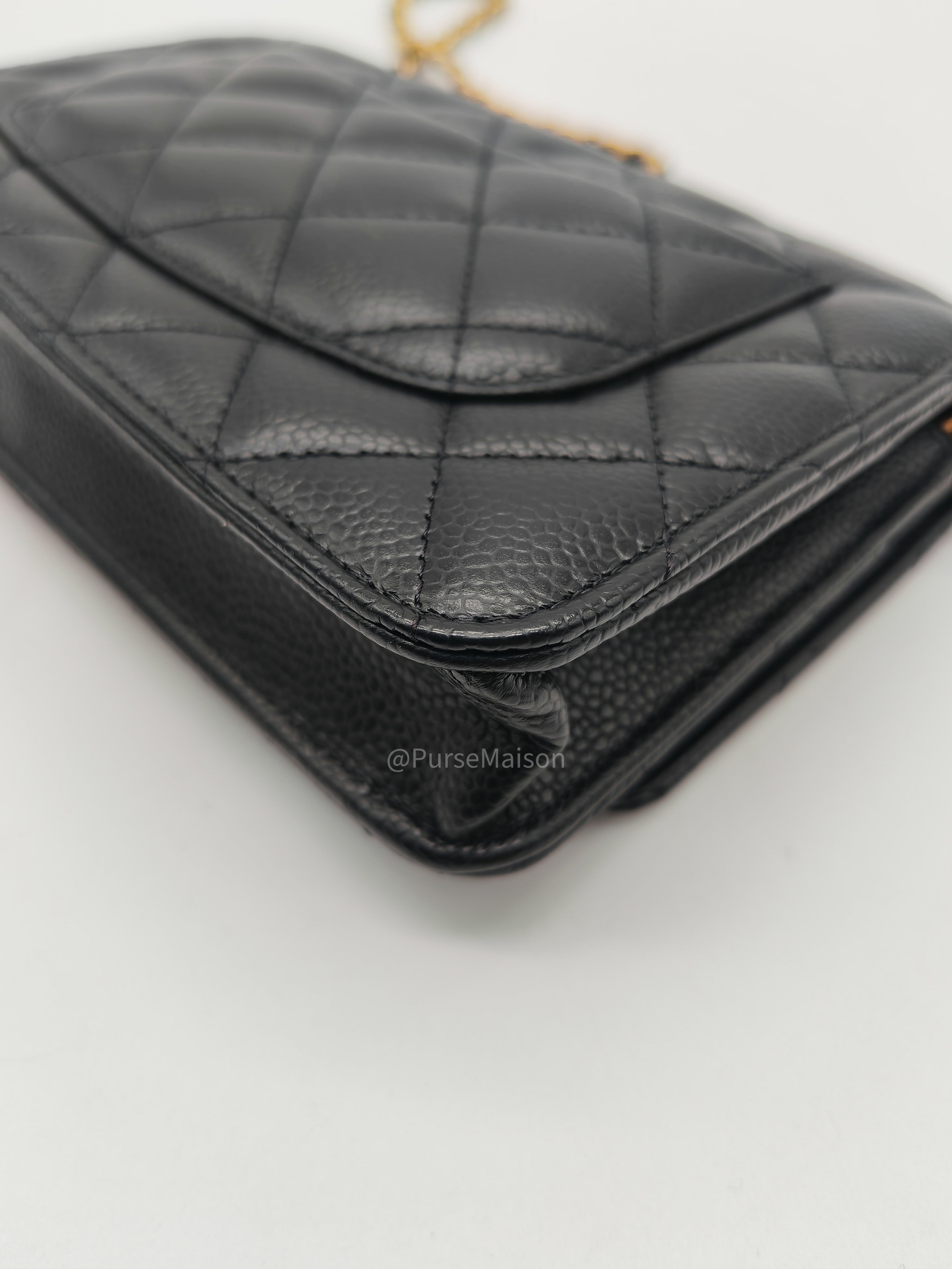 Chanel Classic Wallet on Chain (WOC) Black Caviar Leather Gold Hardware Microchip (EU****3L)
