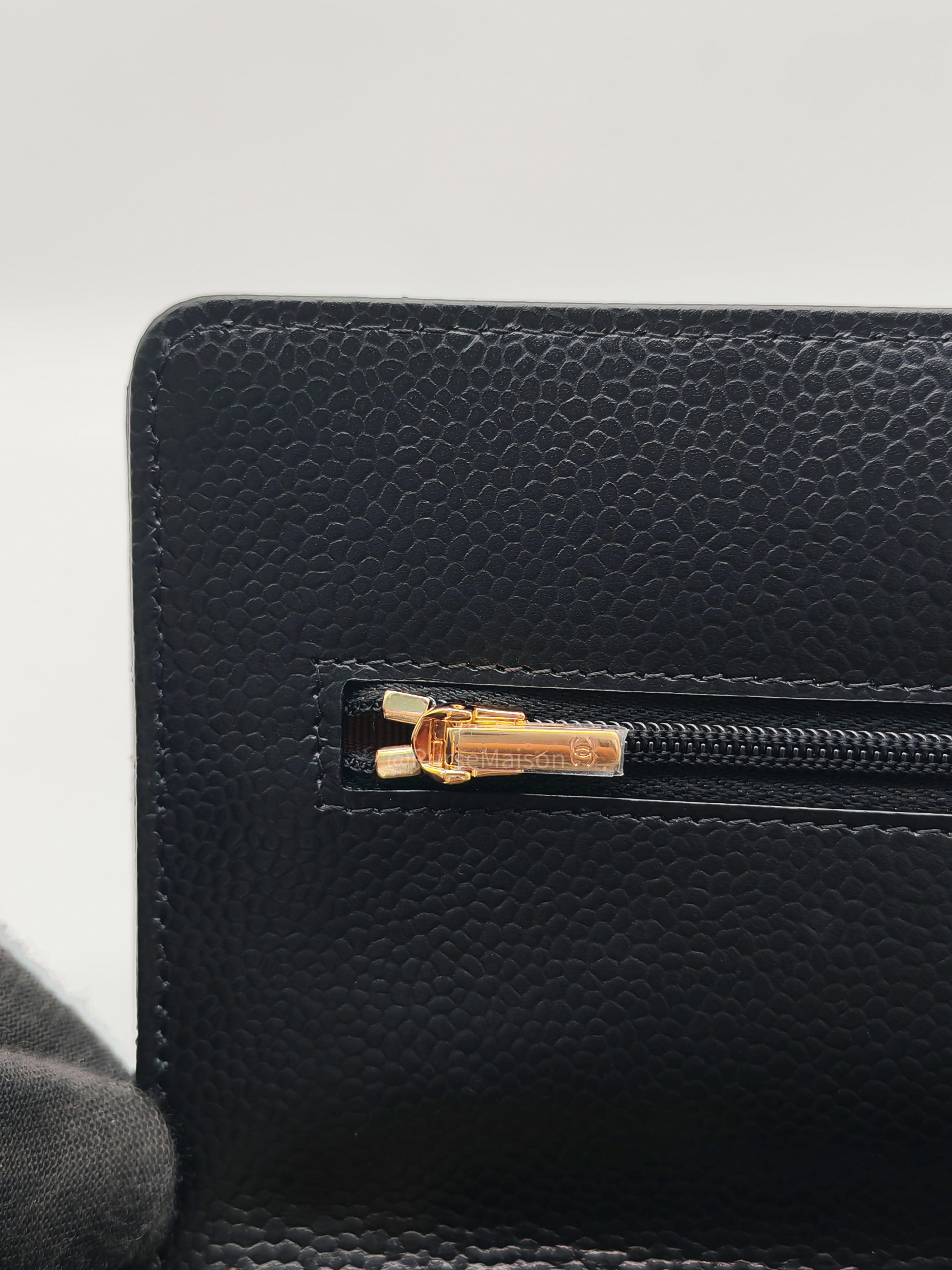 Chanel Classic Wallet on Chain (WOC) Black Caviar Leather Gold Hardware Microchip (EU****3L)
