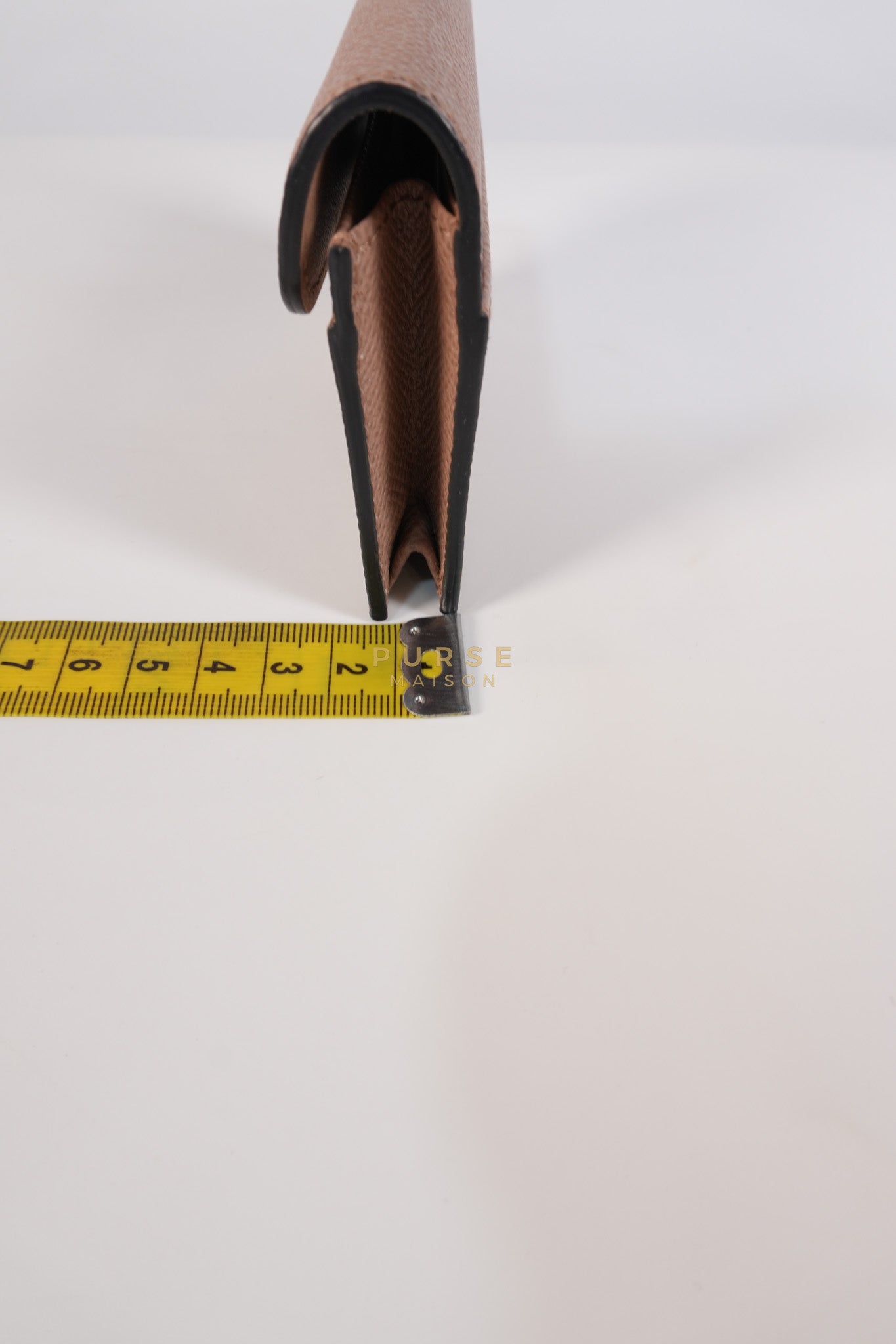 Saddle Bloom Flap Card Holder in Beige | Purse Maison Luxury Bags Shop