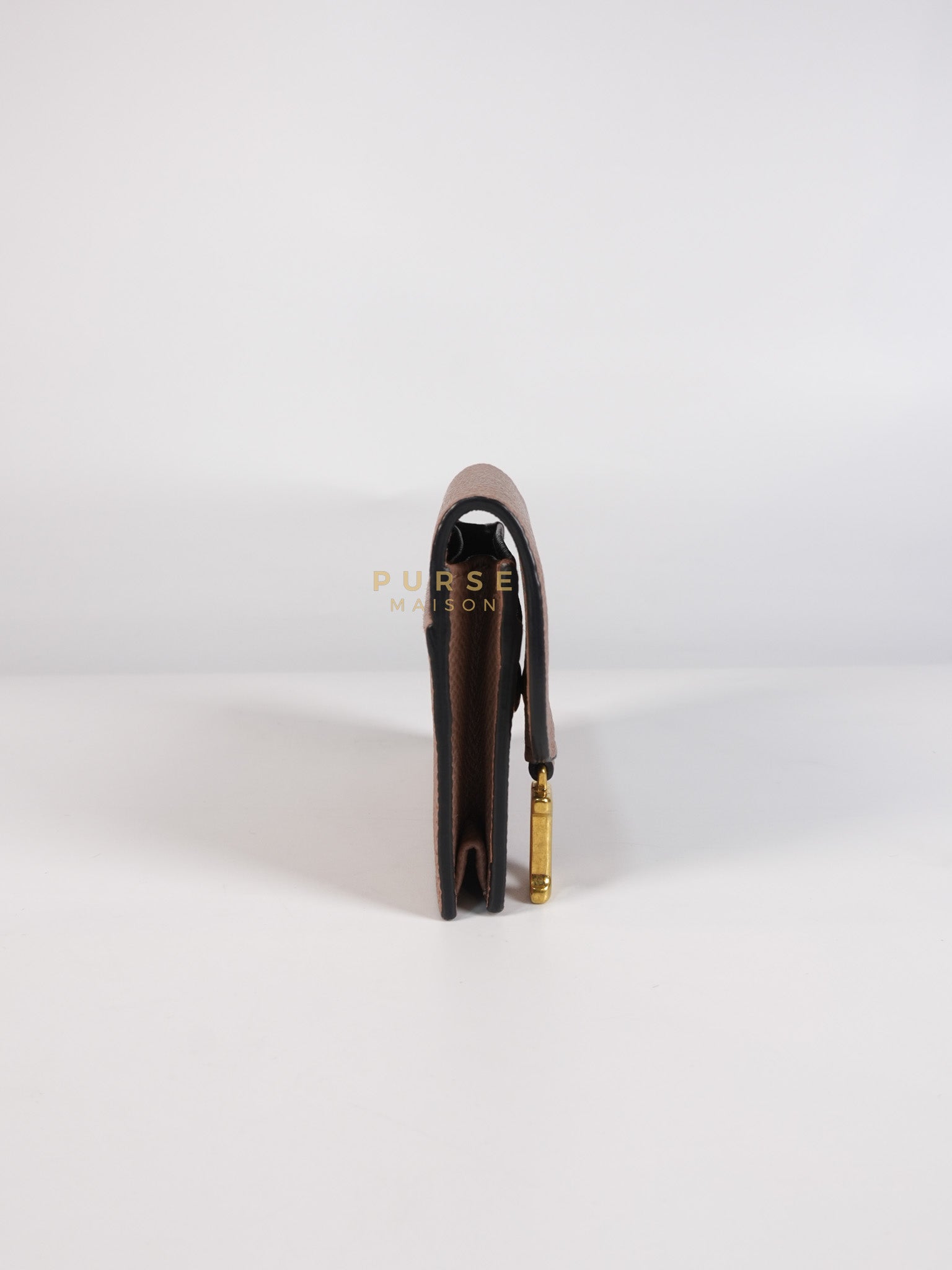 Saddle Bloom Flap Card Holder in Beige | Purse Maison Luxury Bags Shop