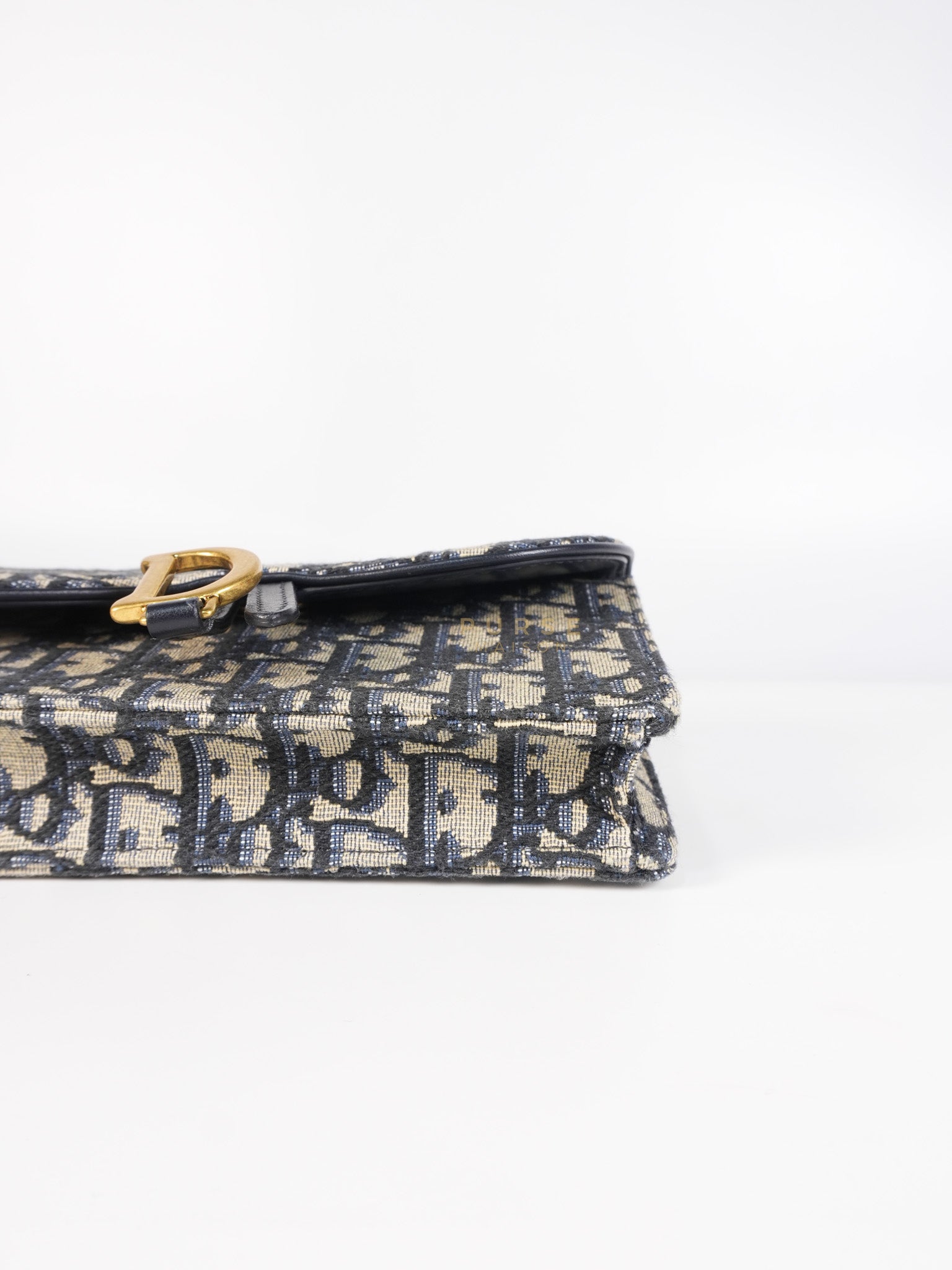 Saddle in Blue Oblique Jacquard Belt Bag | Purse Maison Luxury Bags Shop