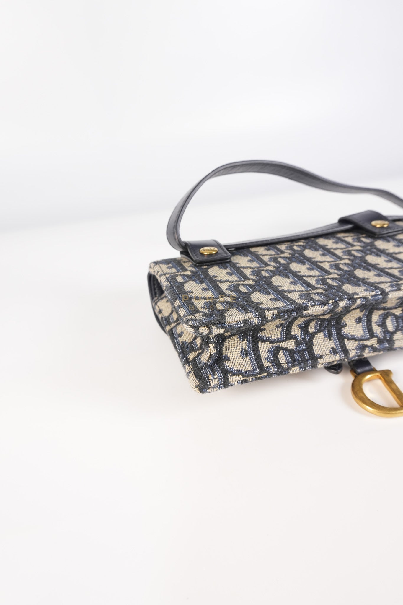 Saddle in Blue Oblique Jacquard Belt Bag | Purse Maison Luxury Bags Shop