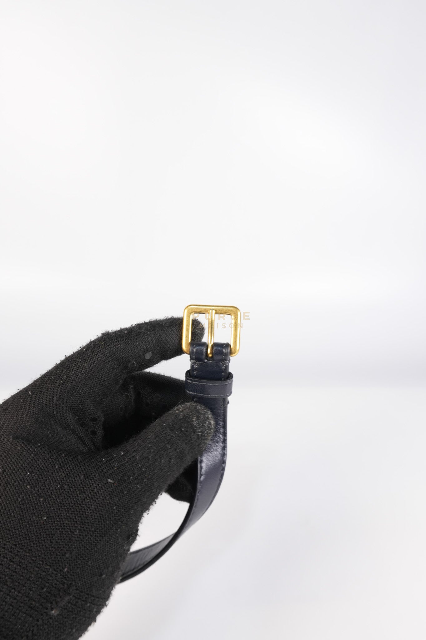 Saddle in Blue Oblique Jacquard Belt Bag | Purse Maison Luxury Bags Shop