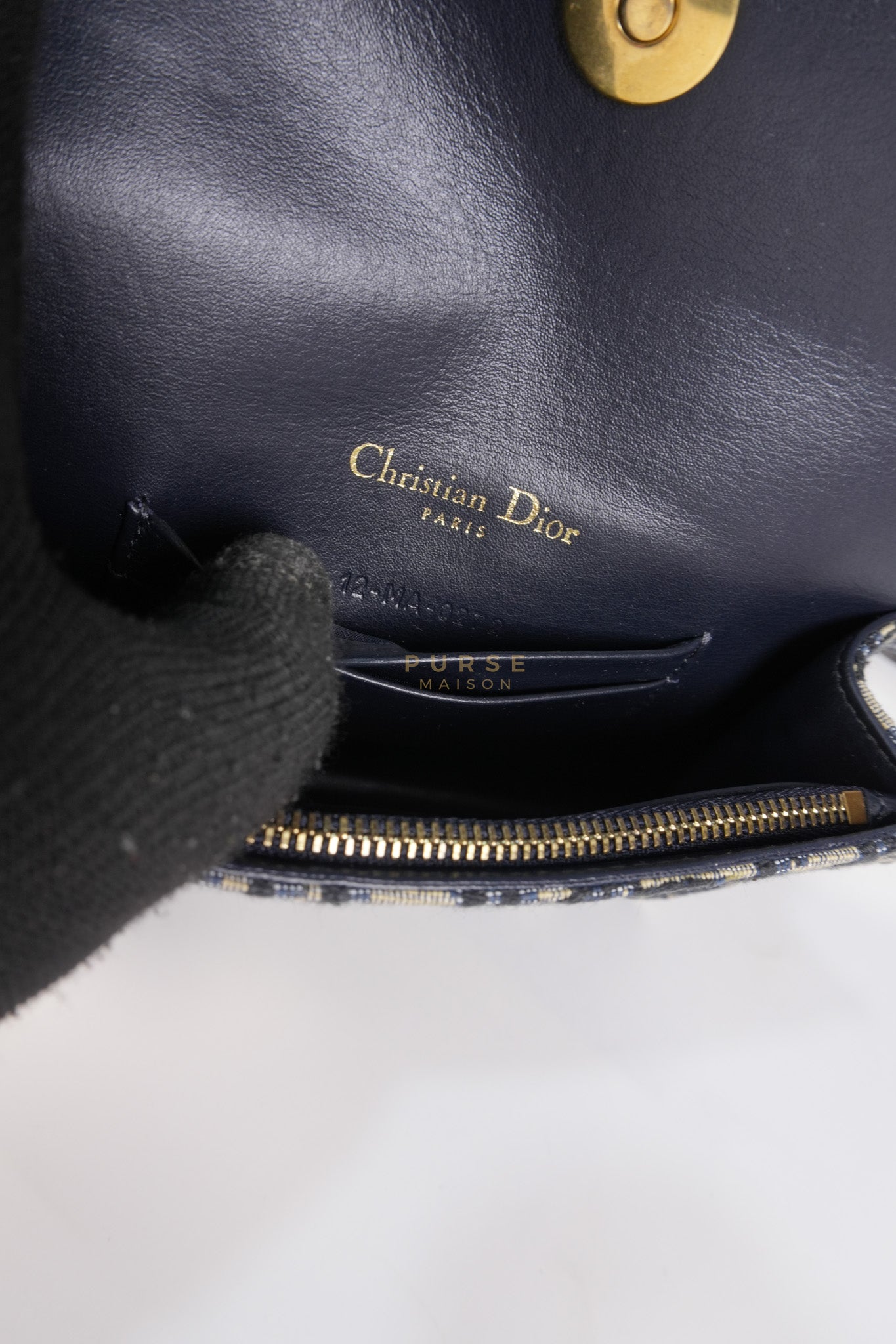 Saddle in Blue Oblique Jacquard Belt Bag | Purse Maison Luxury Bags Shop