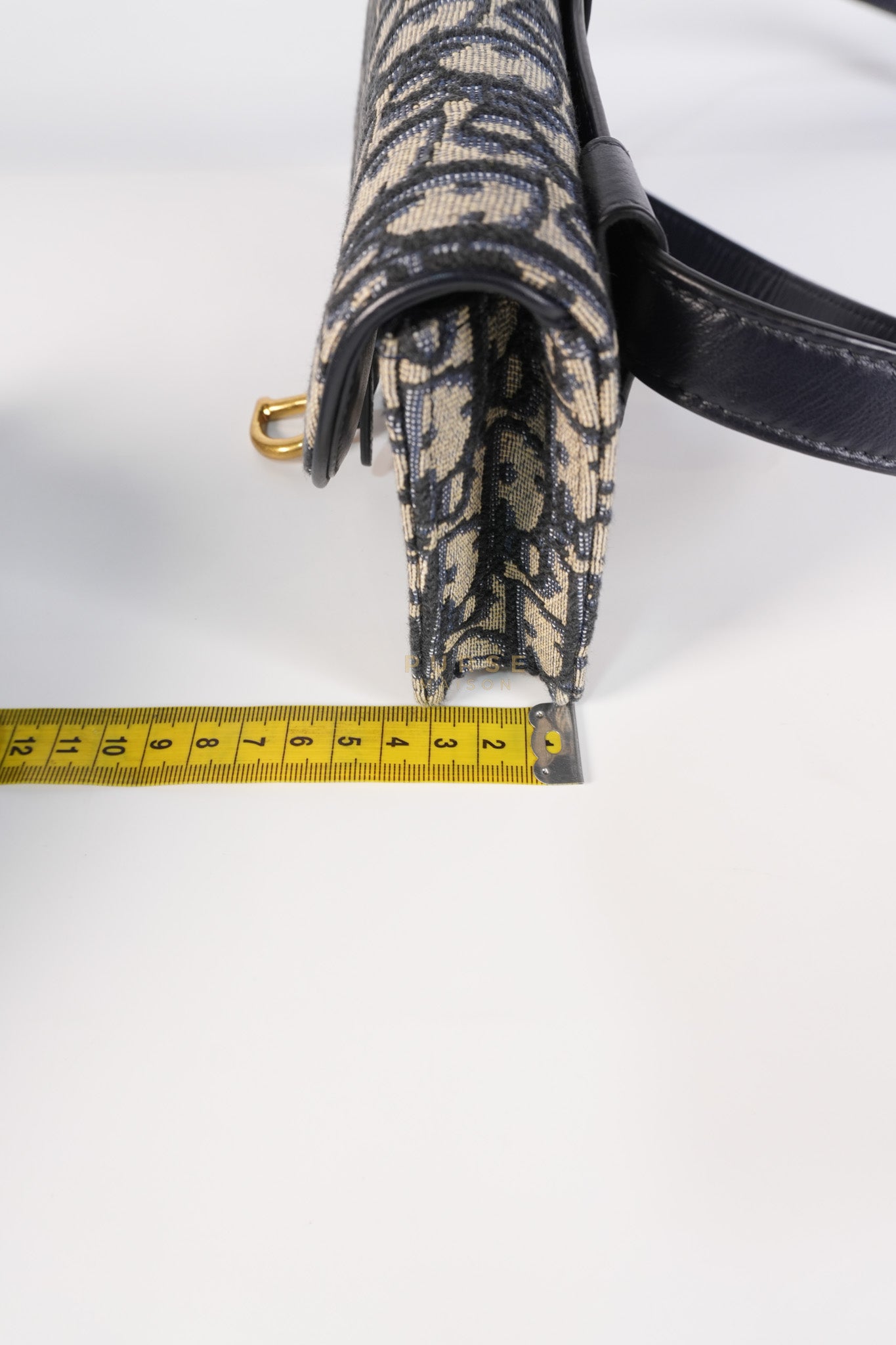 Saddle in Blue Oblique Jacquard Belt Bag | Purse Maison Luxury Bags Shop