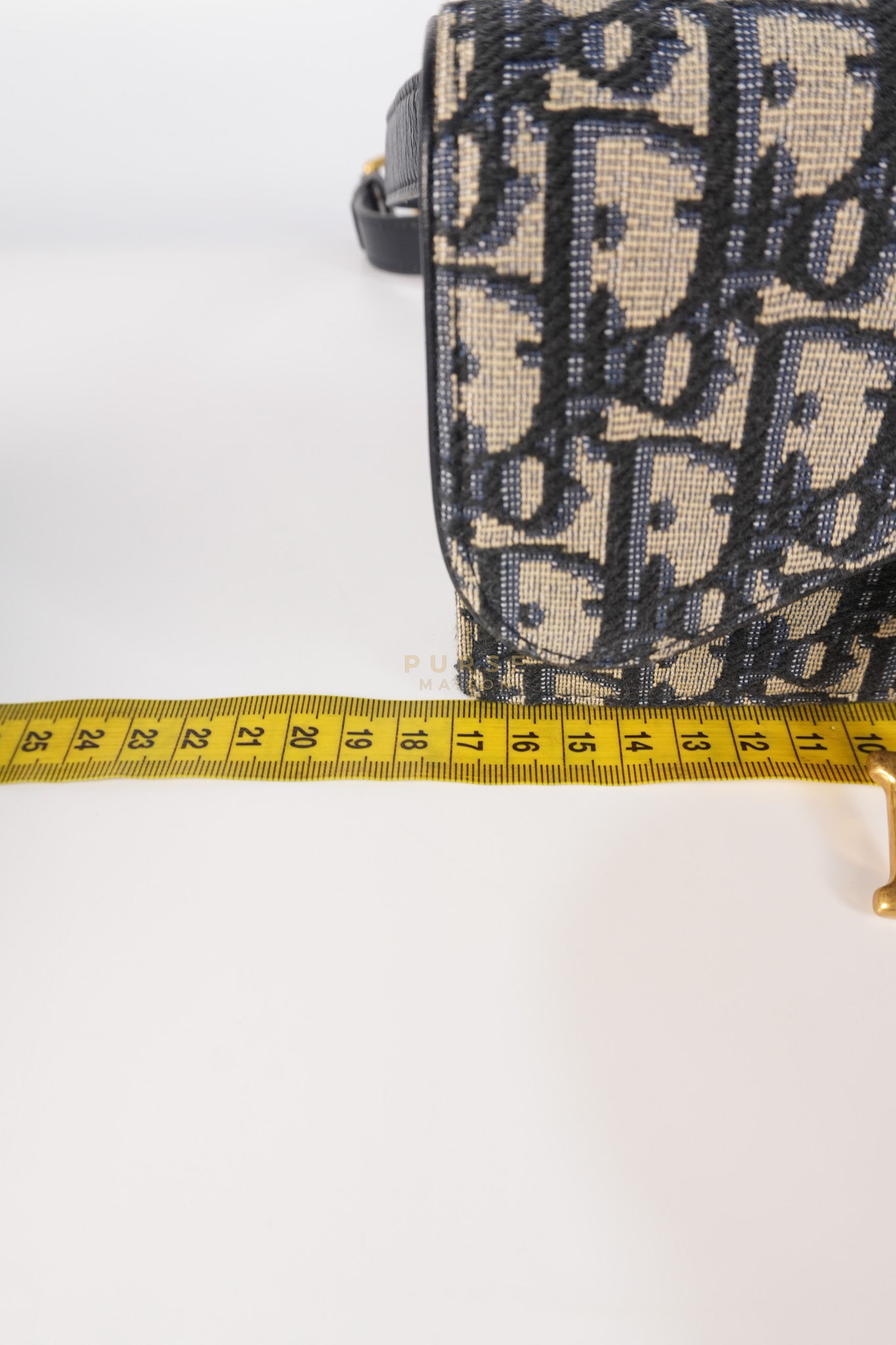 Saddle in Blue Oblique Jacquard Belt Bag | Purse Maison Luxury Bags Shop