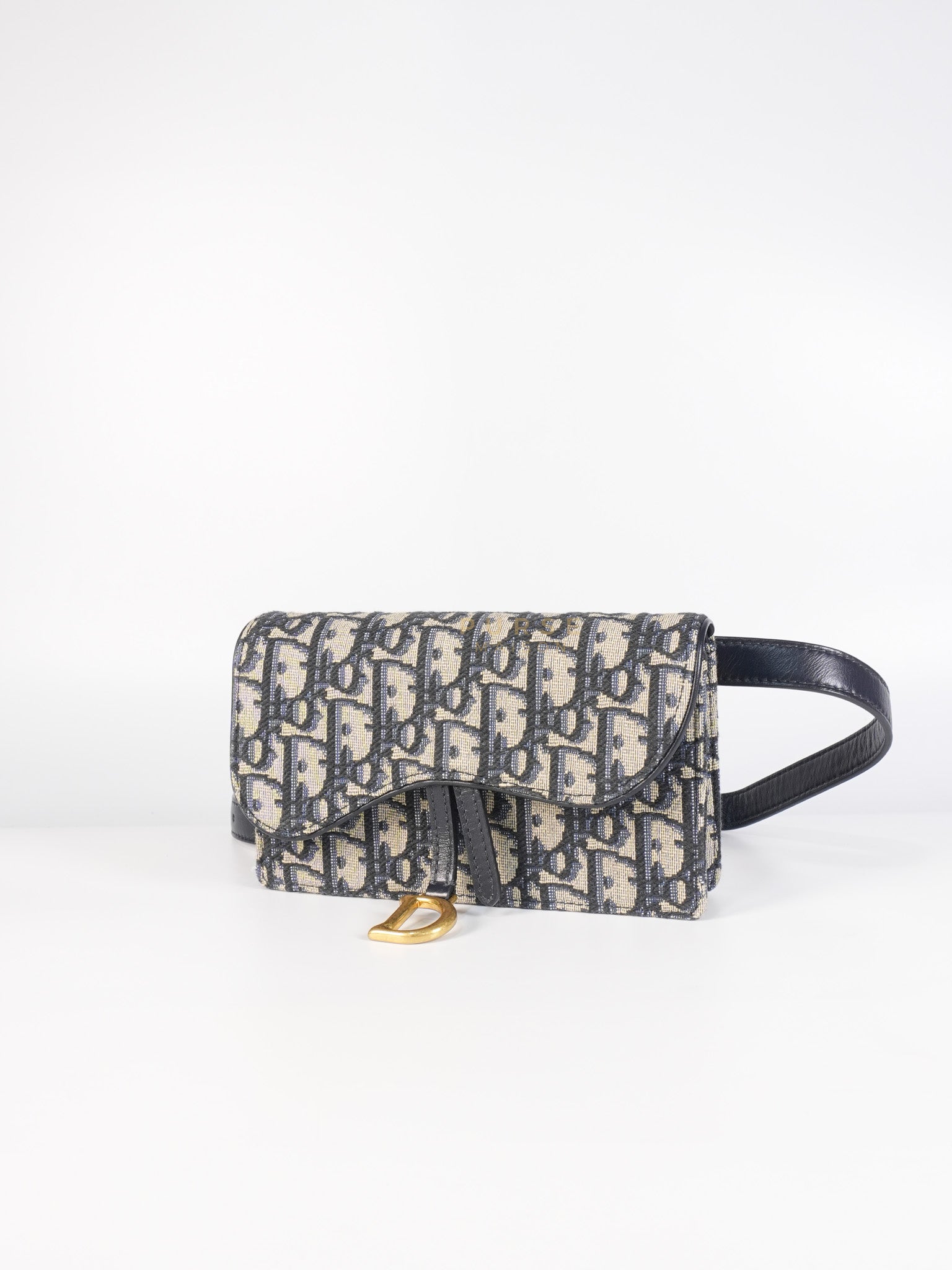 Saddle in Blue Oblique Jacquard Belt Bag | Purse Maison Luxury Bags Shop