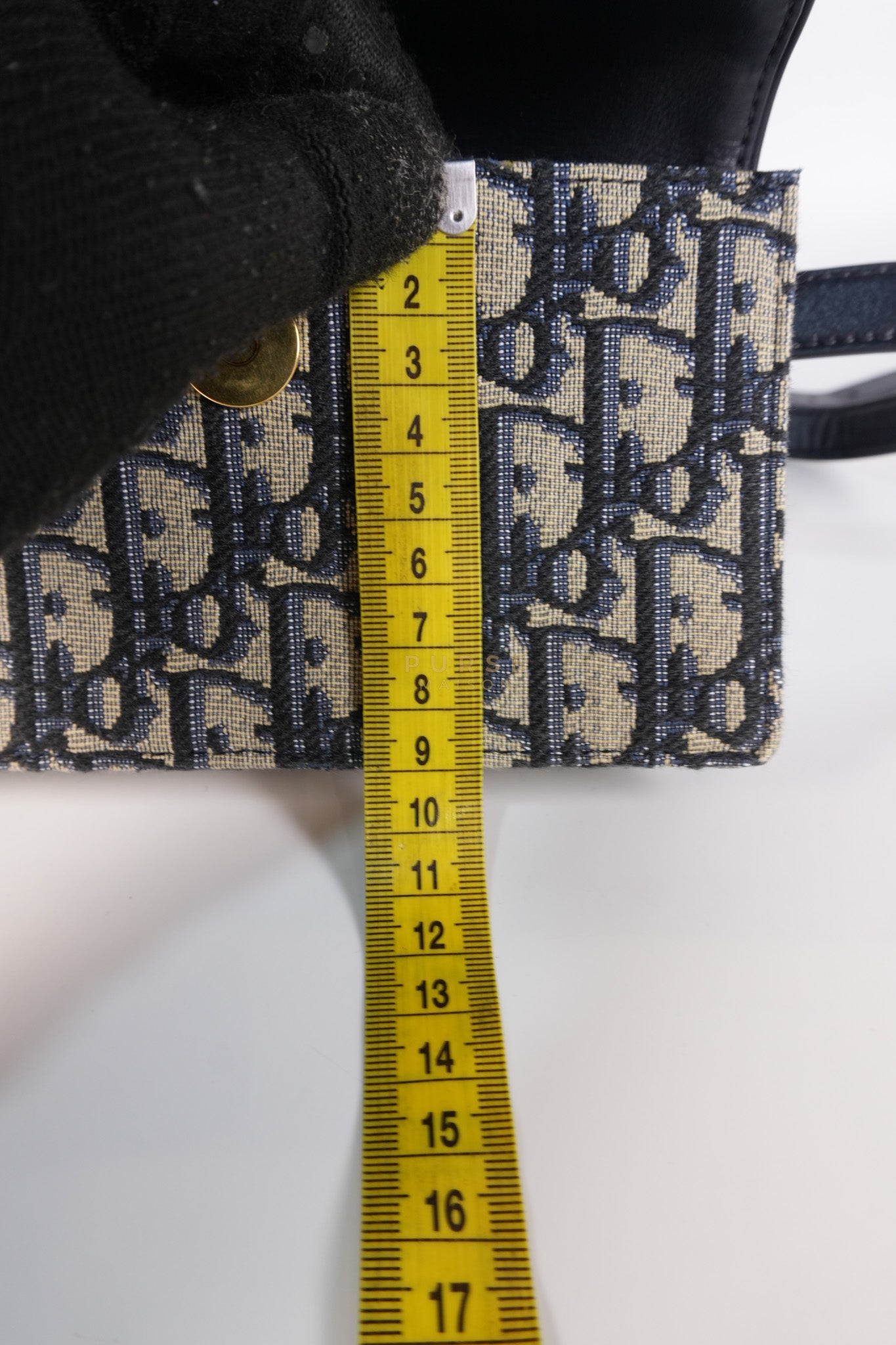 Saddle in Blue Oblique Jacquard Belt Bag | Purse Maison Luxury Bags Shop