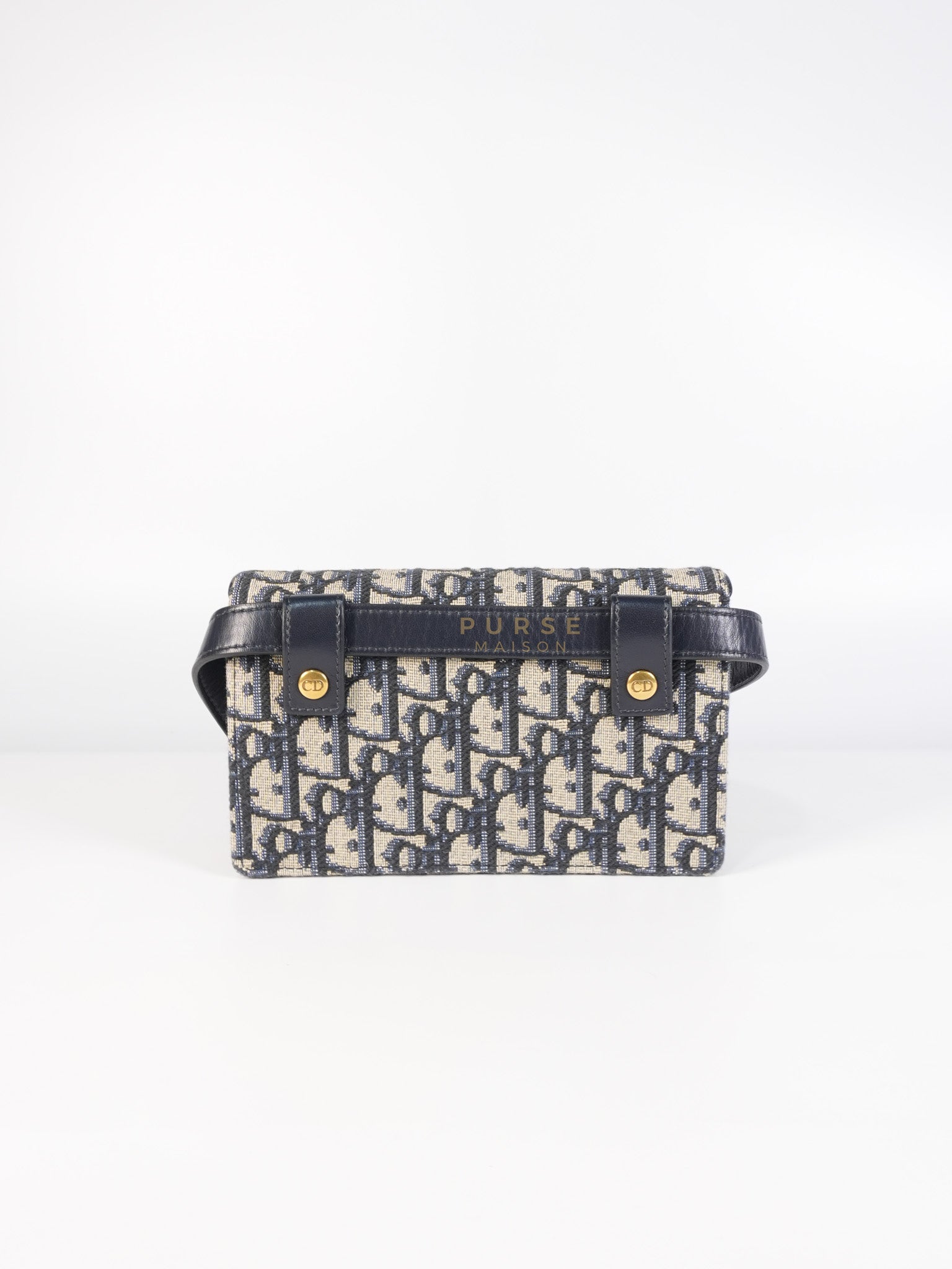 Saddle in Blue Oblique Jacquard Belt Bag | Purse Maison Luxury Bags Shop