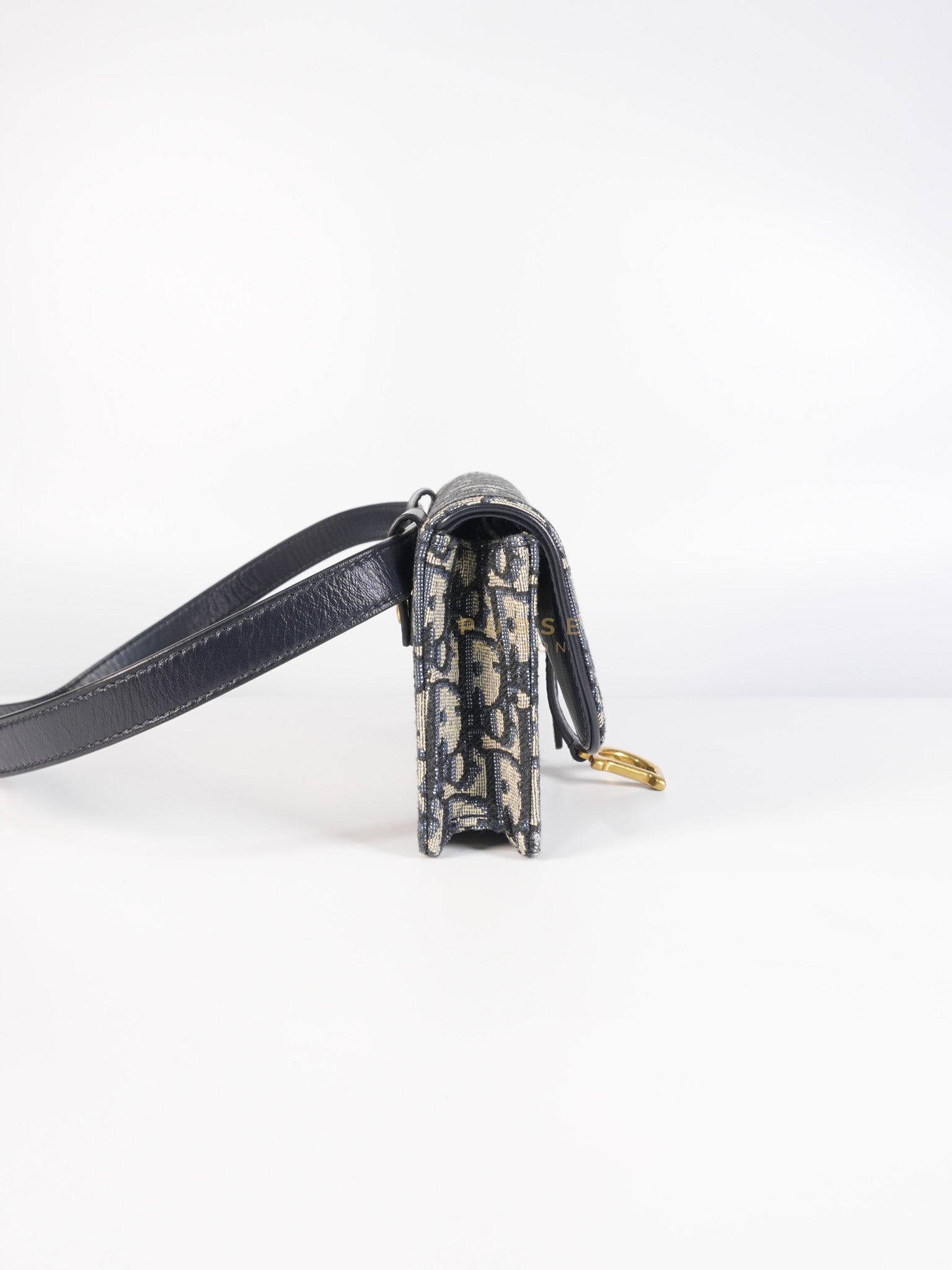 Saddle in Blue Oblique Jacquard Belt Bag | Purse Maison Luxury Bags Shop