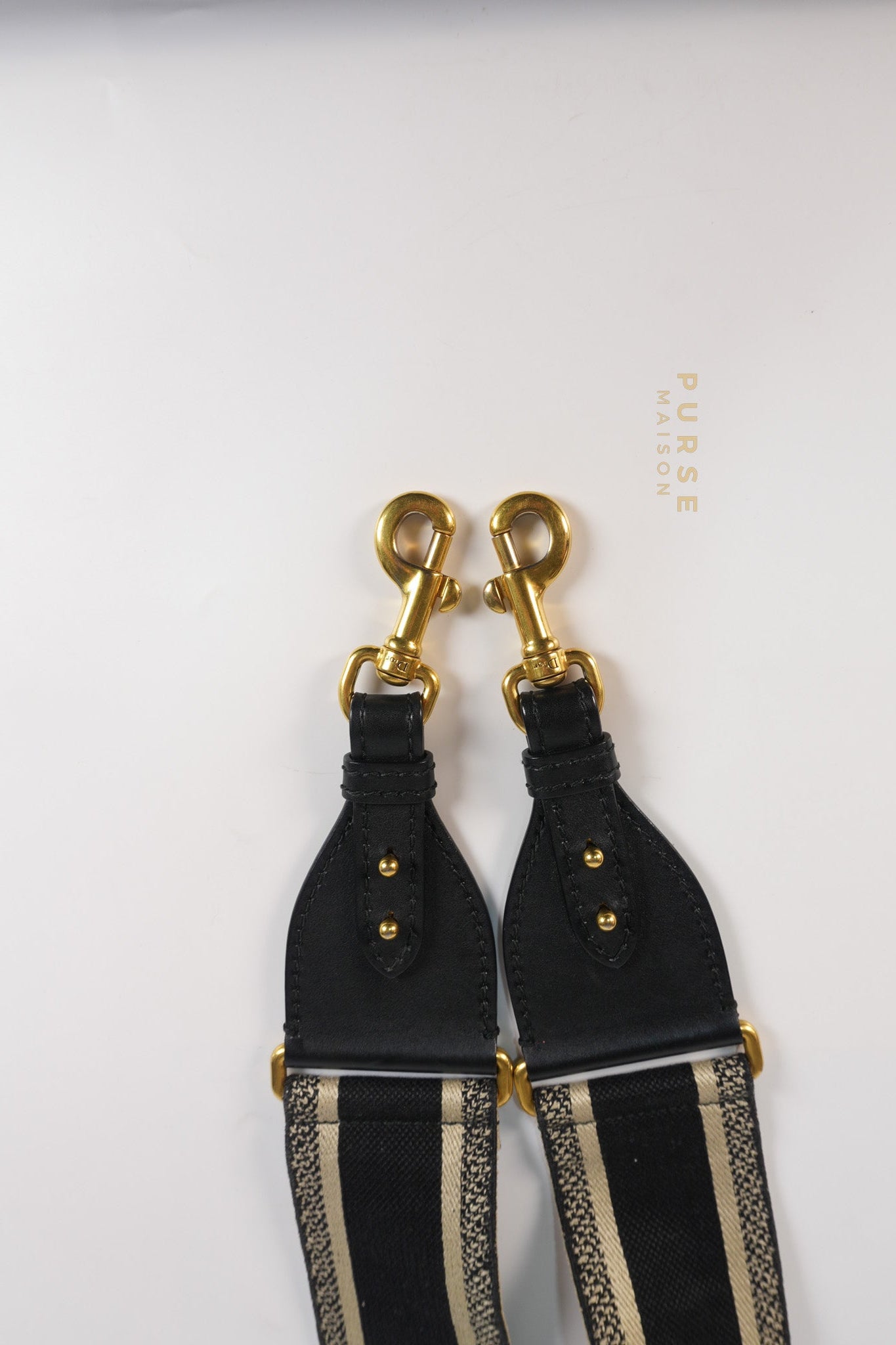 Saddle Medium Blue Oblique Jacquard with Black Dior Strap | Purse Maison Luxury Bags Shop