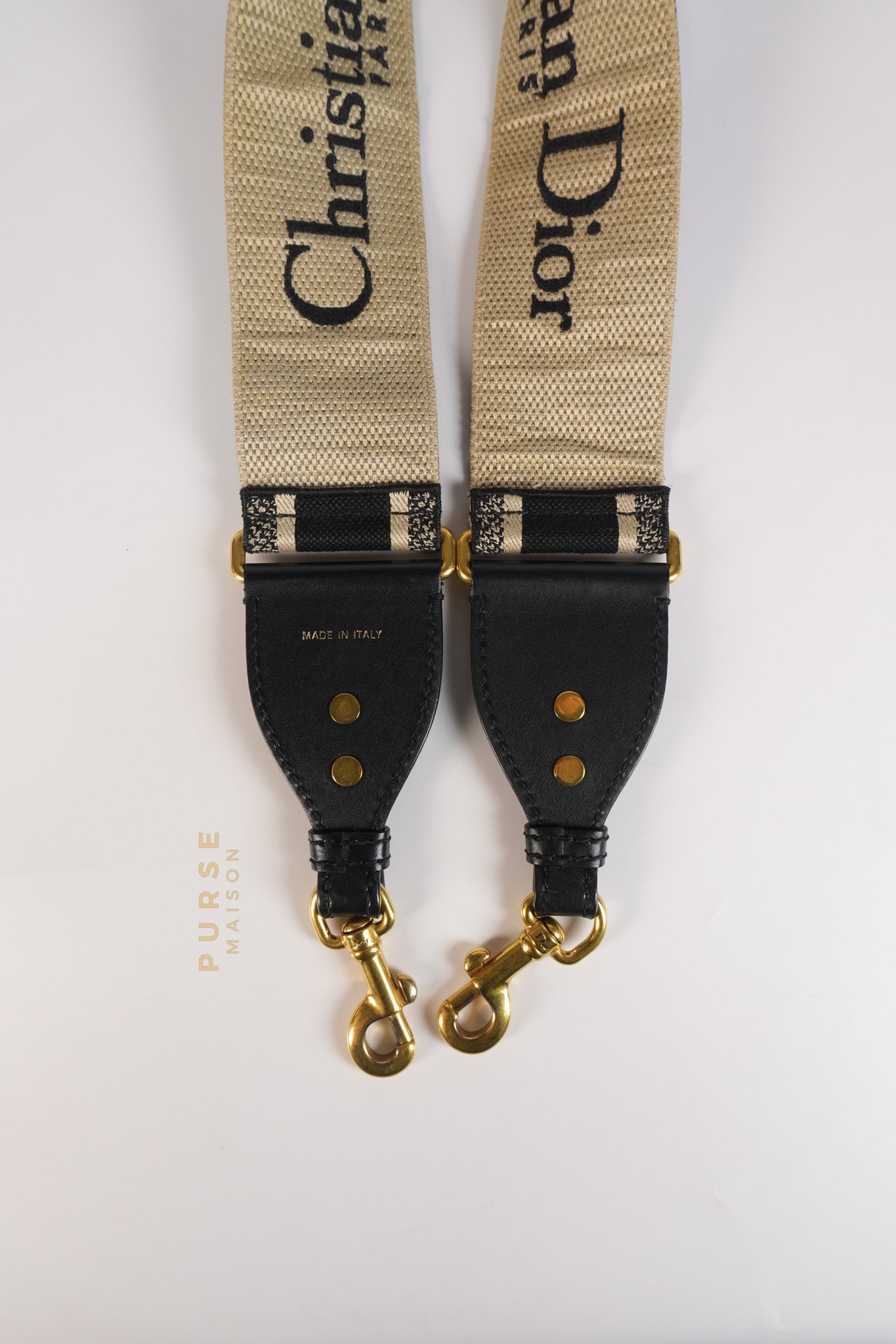 Saddle Medium Blue Oblique Jacquard with Black Dior Strap | Purse Maison Luxury Bags Shop