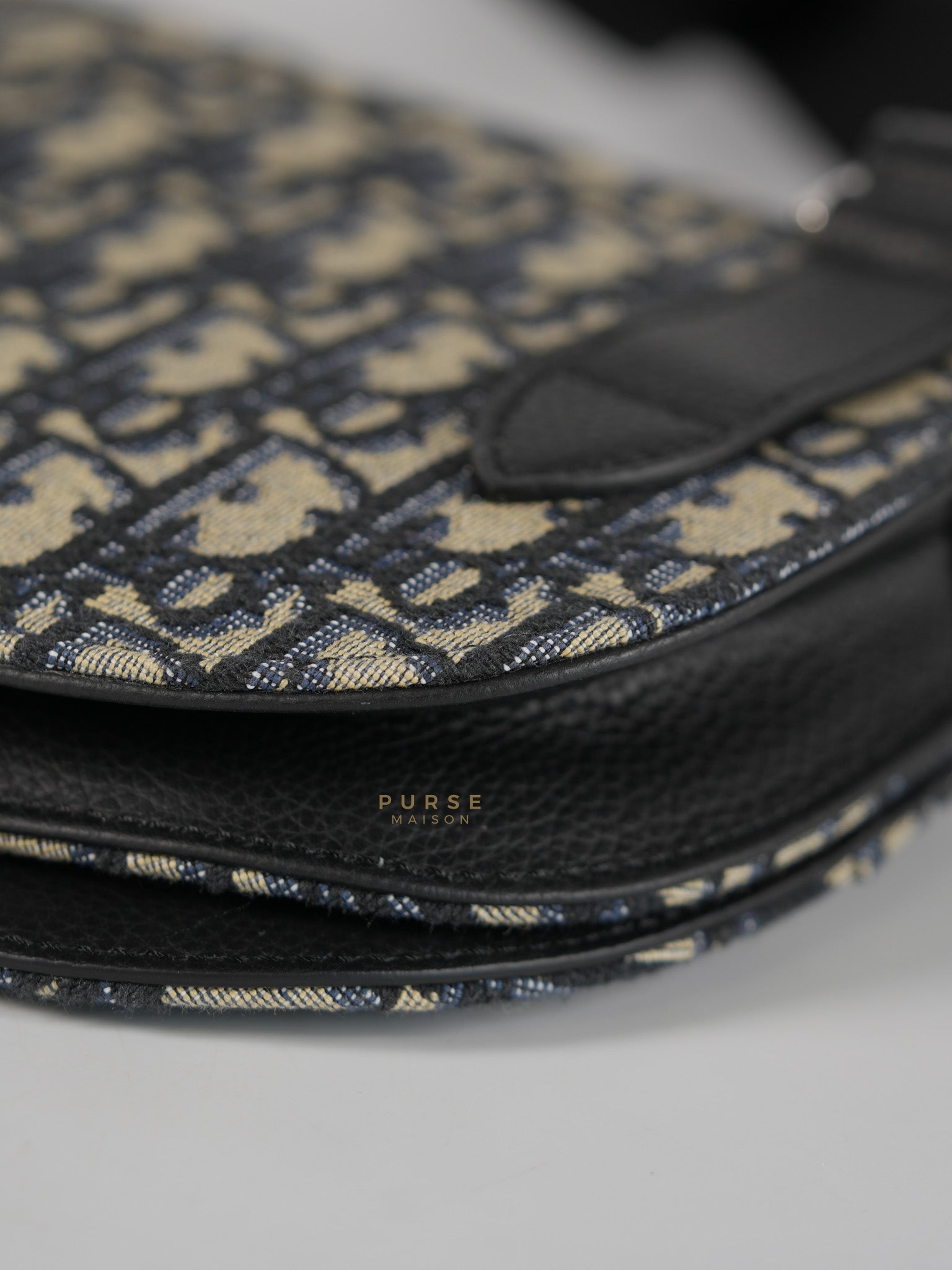 Saddle Messenger Bag Oblique Jacquard Canvas | Purse Maison Luxury Bags Shop