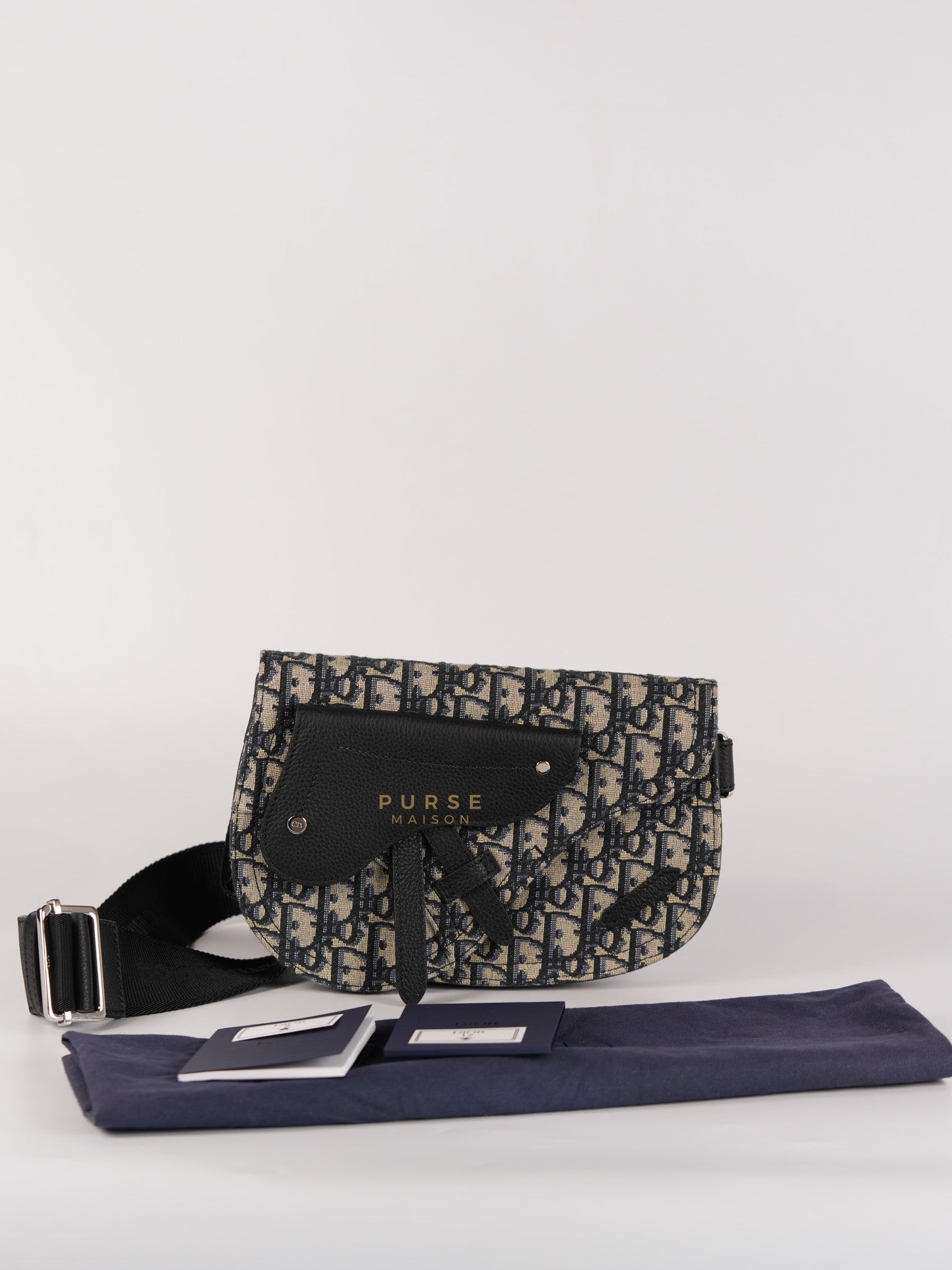 Saddle Messenger Bag Oblique Jacquard Canvas | Purse Maison Luxury Bags Shop