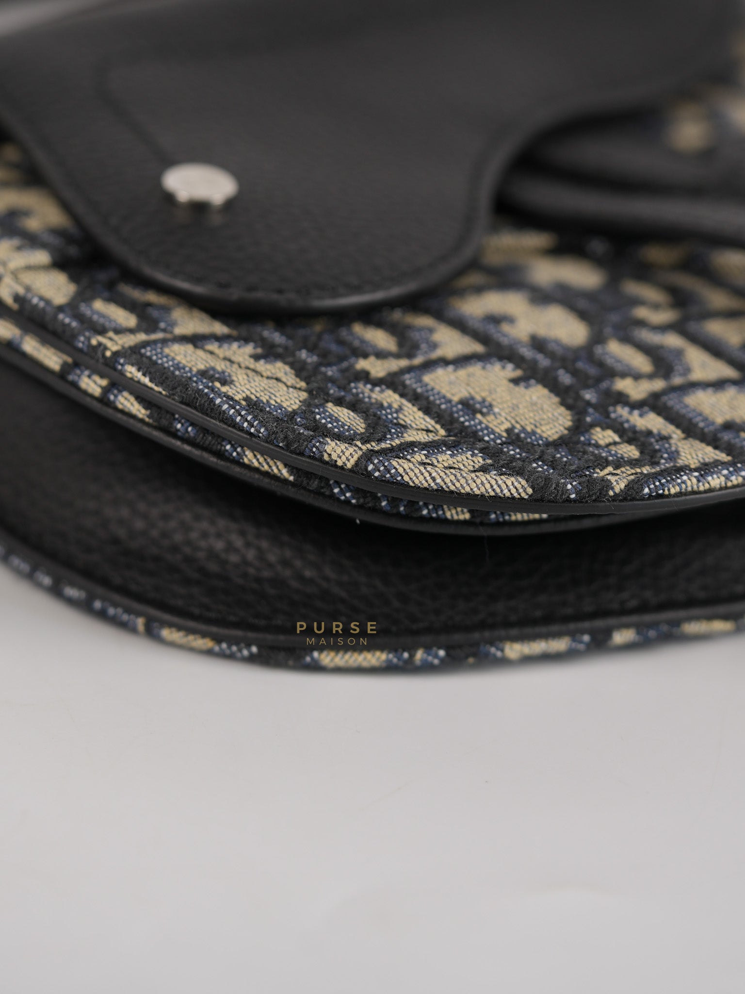 Saddle Messenger Bag Oblique Jacquard Canvas | Purse Maison Luxury Bags Shop