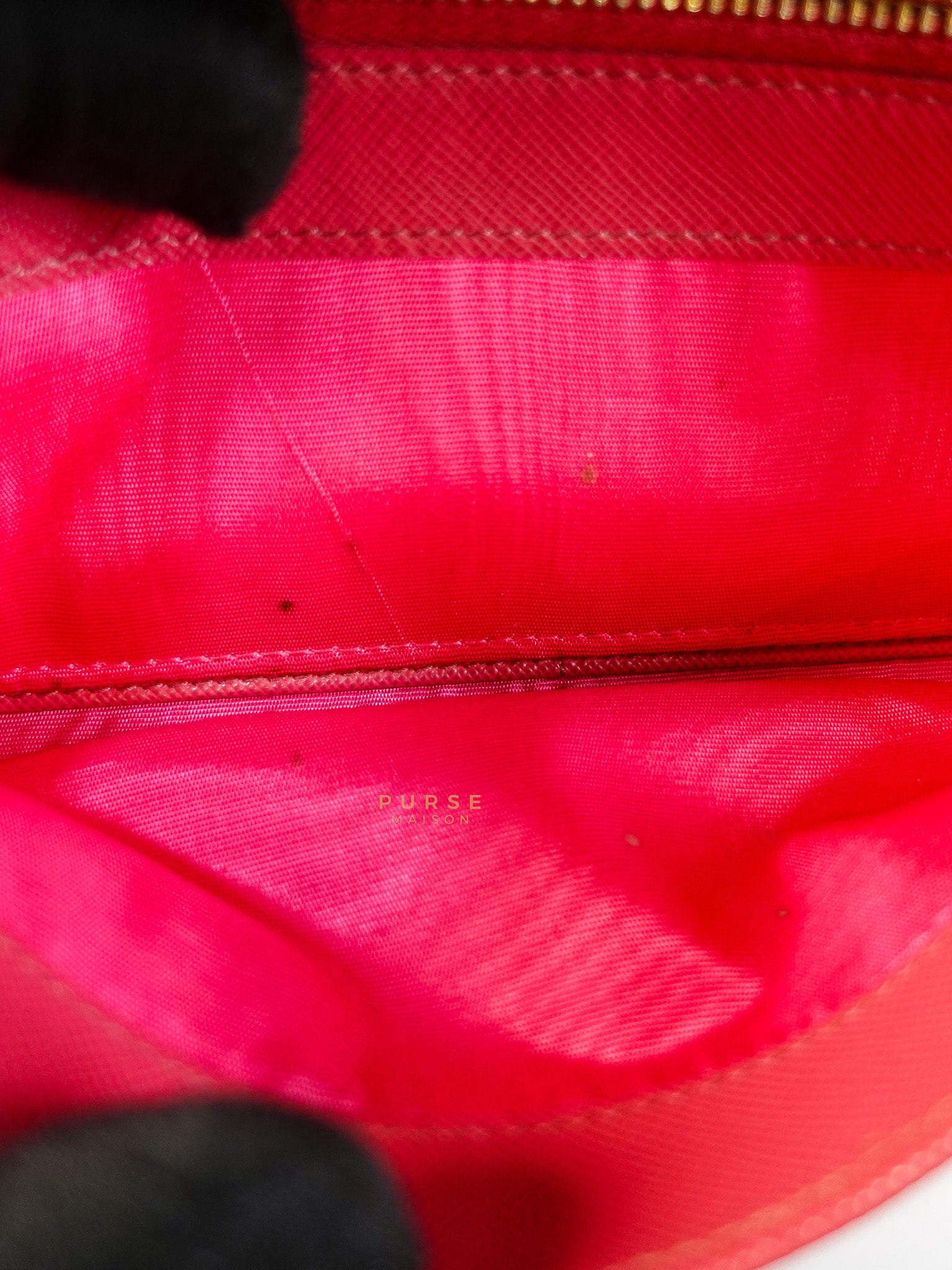 Saffiano Flap Long Wallet in Pink | Purse Maison Luxury Bags Shop