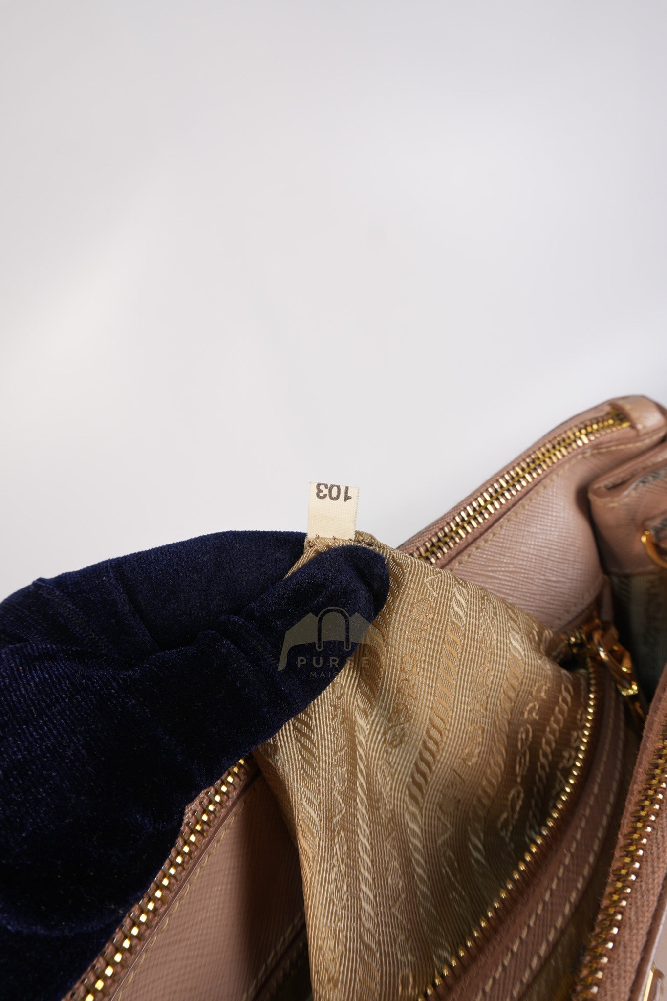 Saffiano Galleria Small Double Zip Satchel in Dusty Rose | Purse Maison Luxury Bags Shop