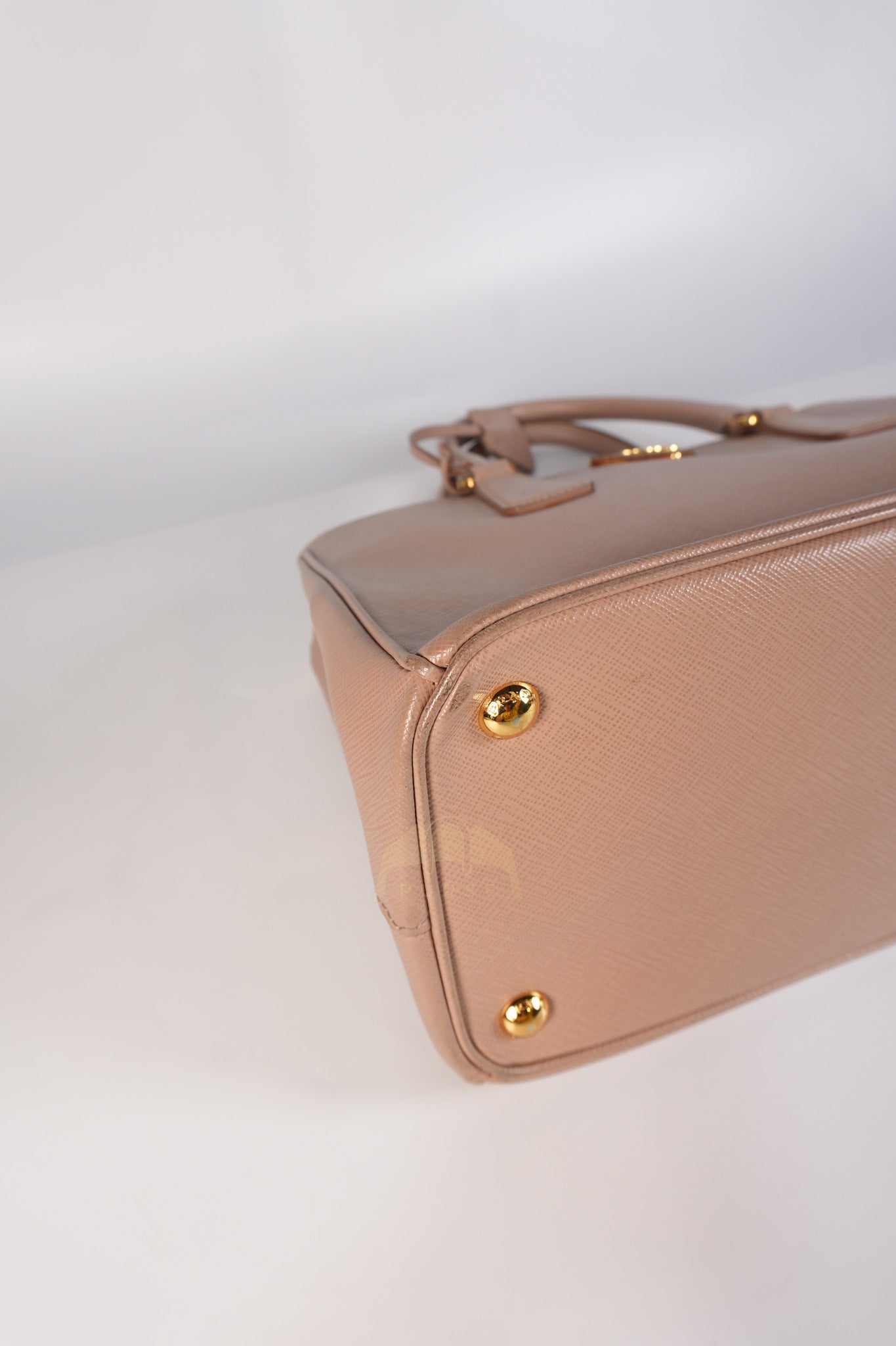 Saffiano Galleria Small Double Zip Satchel in Dusty Rose | Purse Maison Luxury Bags Shop