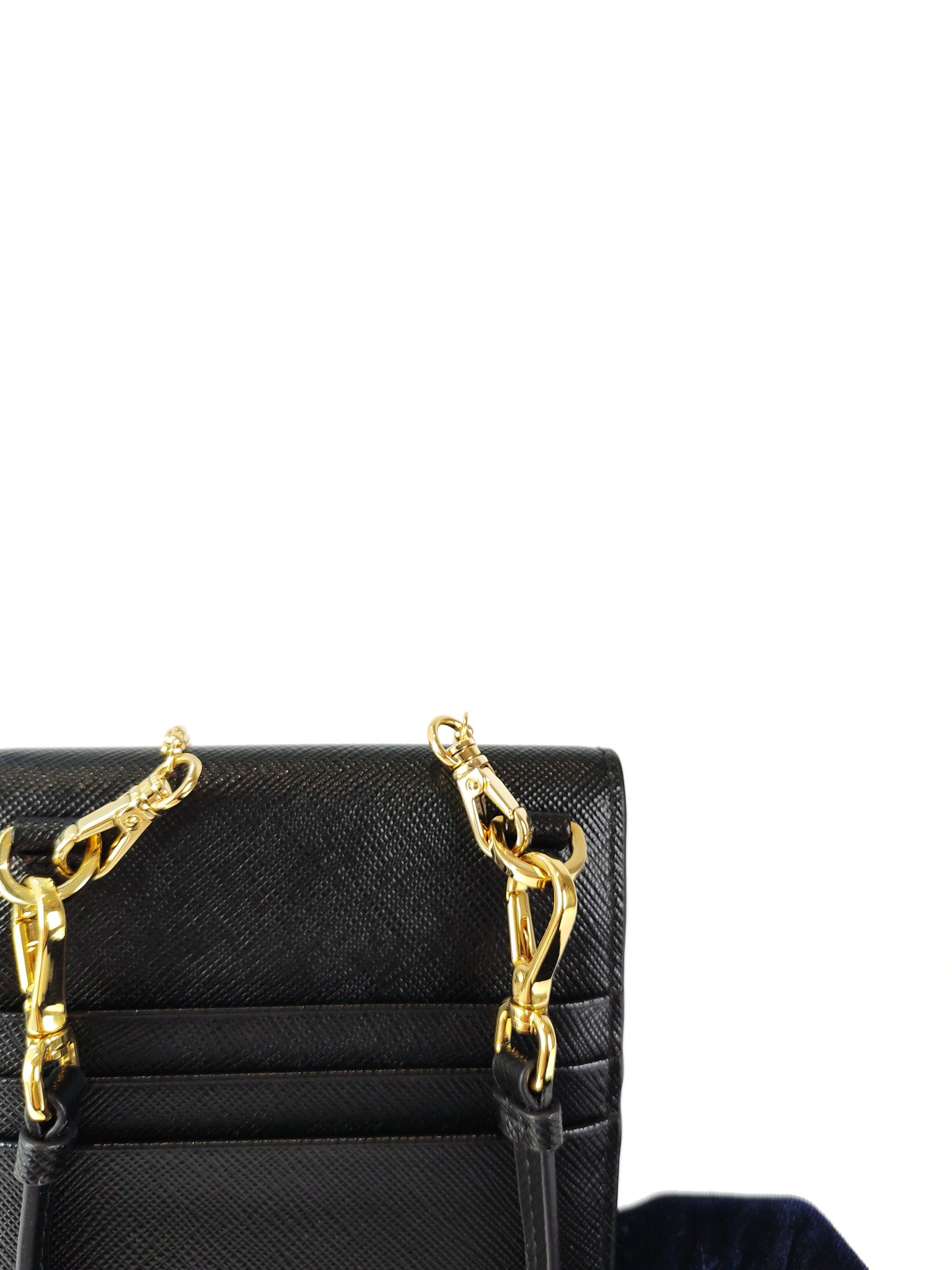 Saffiano Leather in Black Phone Carrier | Purse Maison Luxury Bags Shop
