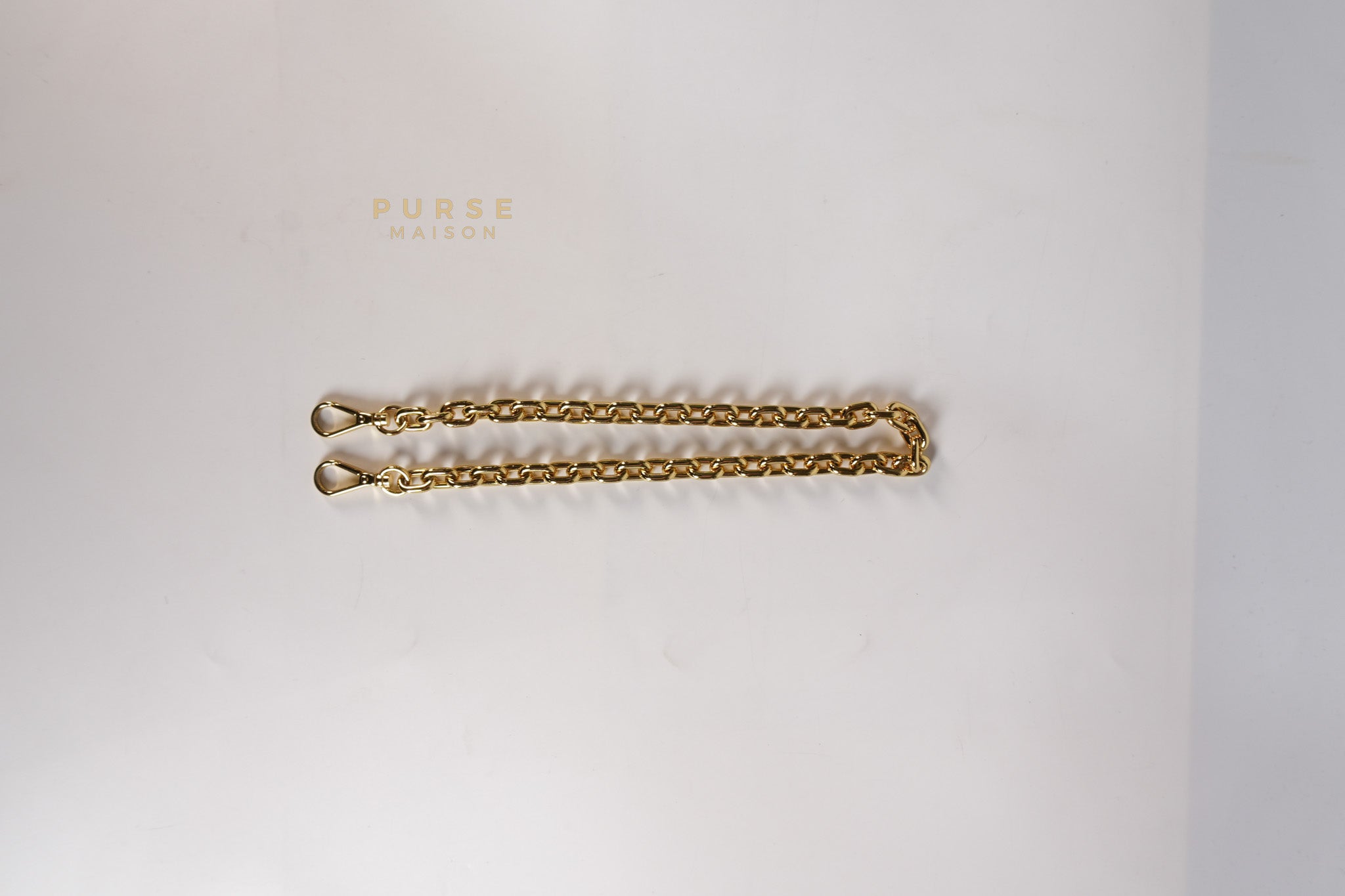 Saffiano Lux Triangle Shoulder Bag Platino in Gold | Purse Maison Luxury Bags Shop