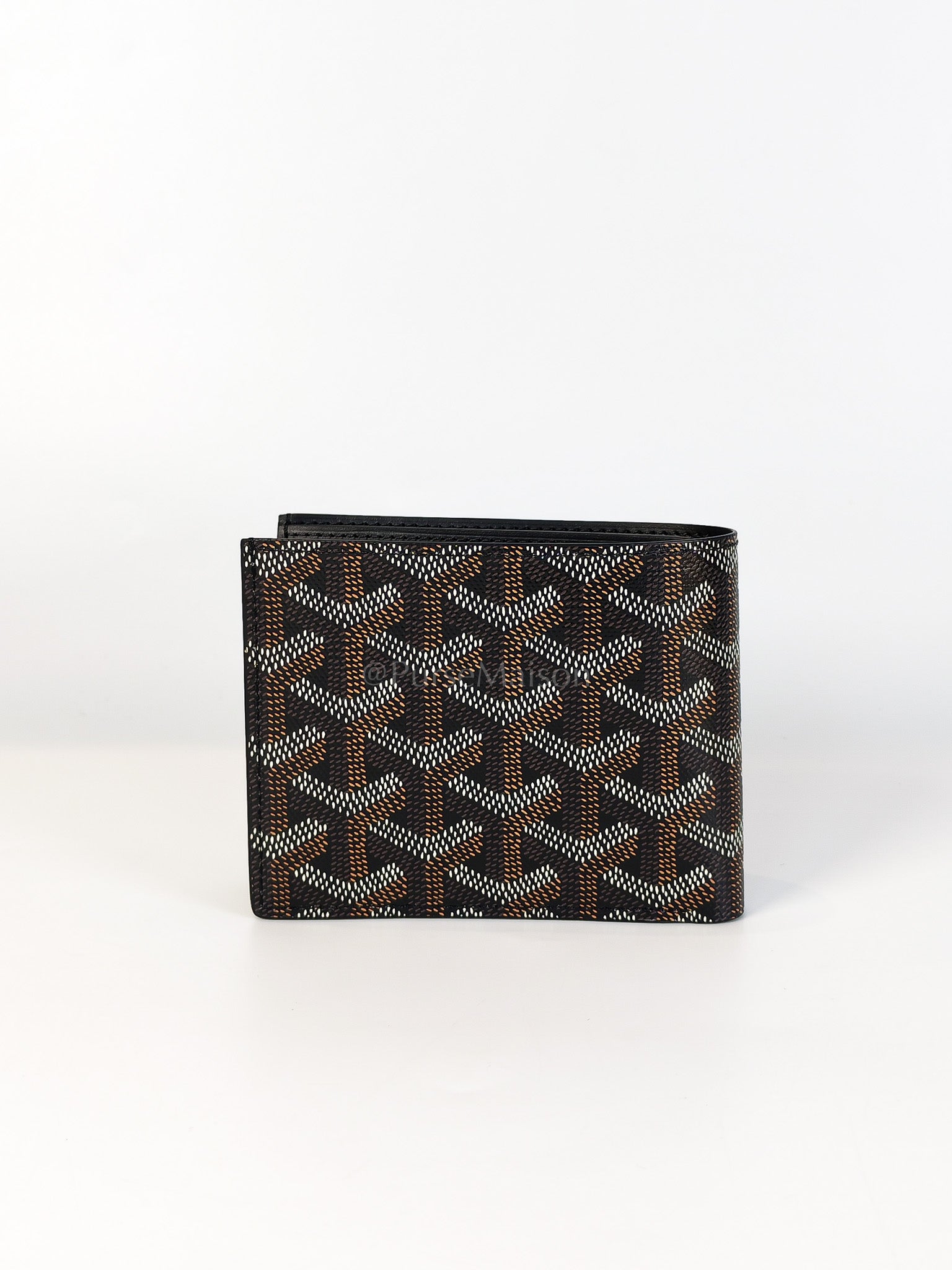 Saint Florentin Wallet in Noir/Black Goyardine Canvas | Purse Maison Luxury Bags Shop