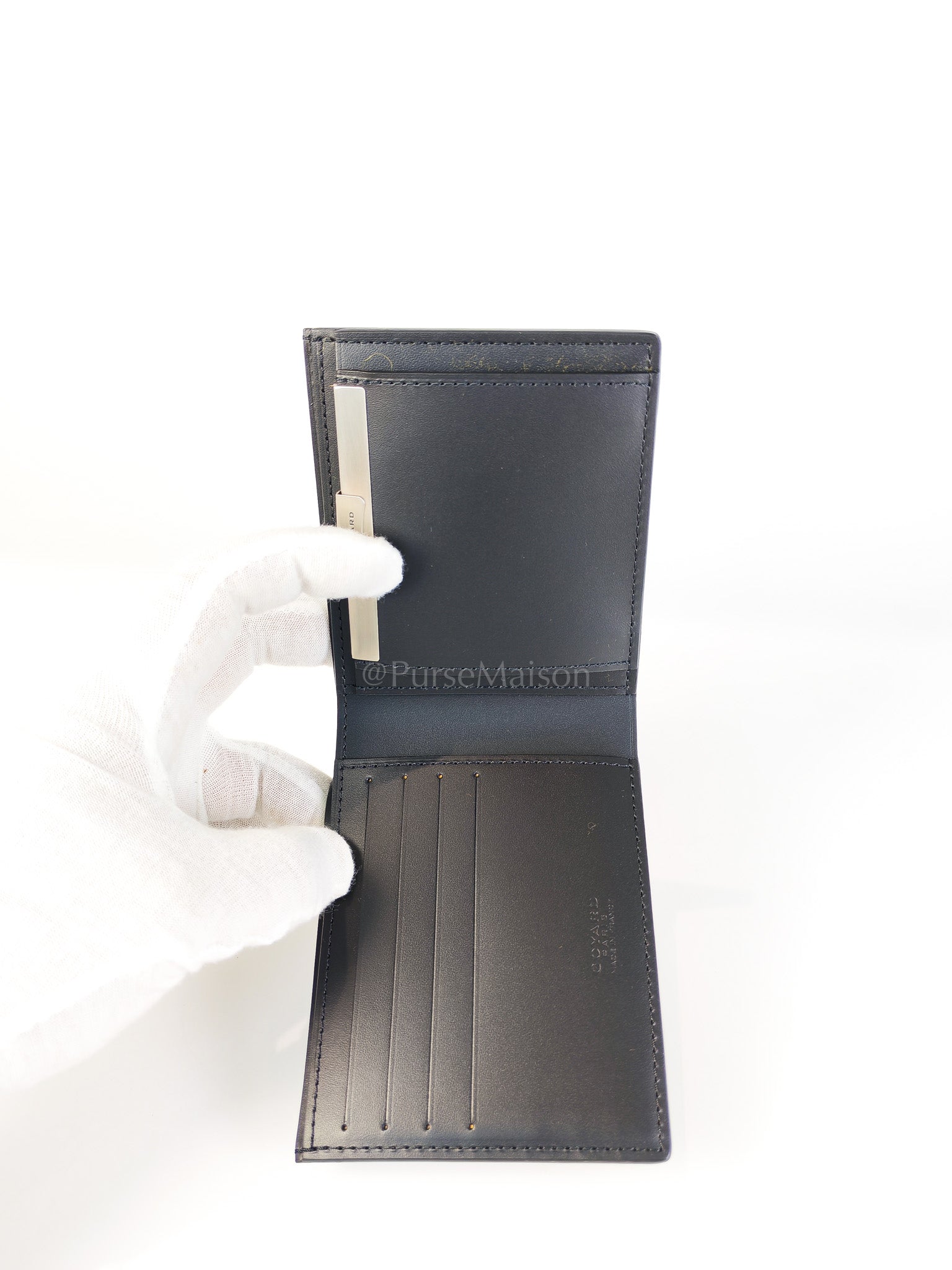 Saint Florentin Wallet in Noir/Black Goyardine Canvas | Purse Maison Luxury Bags Shop