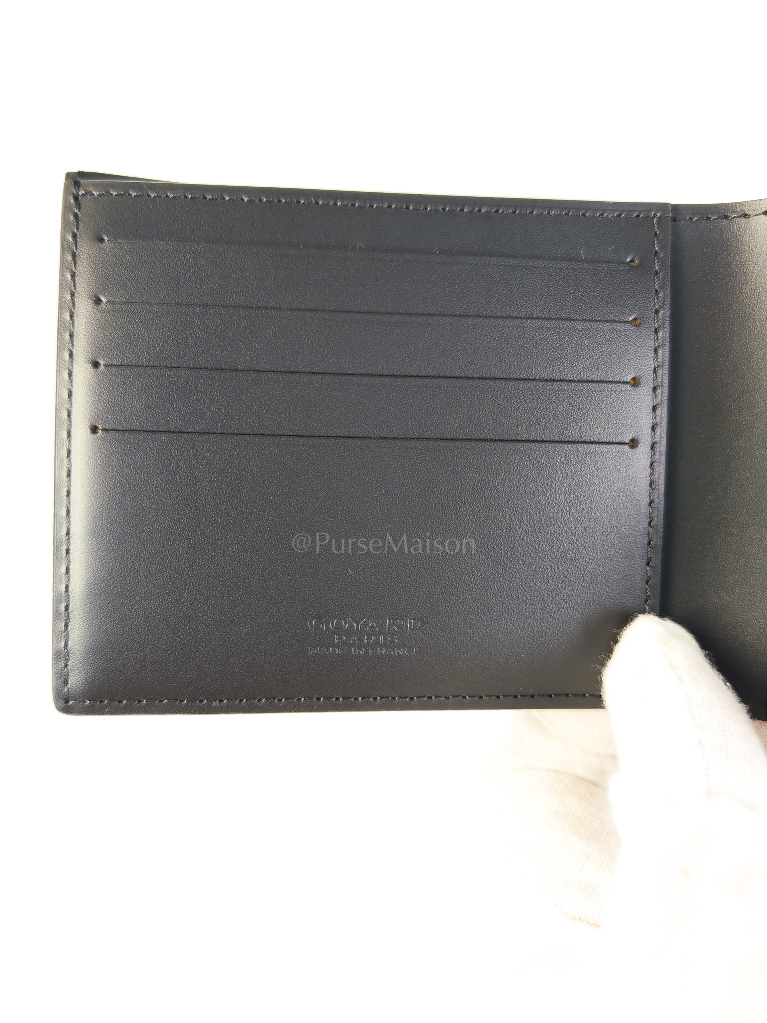 Saint Florentin Wallet in Noir/Black Goyardine Canvas | Purse Maison Luxury Bags Shop