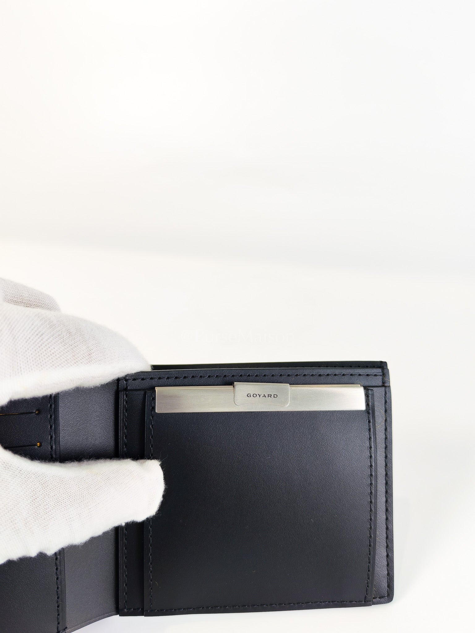 Saint Florentin Wallet in Noir/Black Goyardine Canvas | Purse Maison Luxury Bags Shop