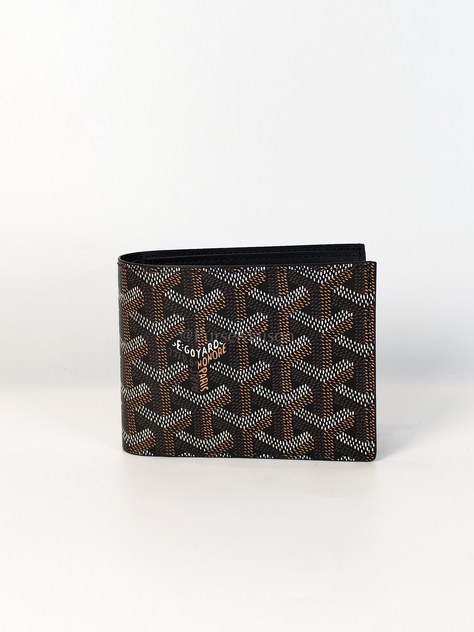 Saint Florentin Wallet in Noir/Black Goyardine Canvas | Purse Maison Luxury Bags Shop