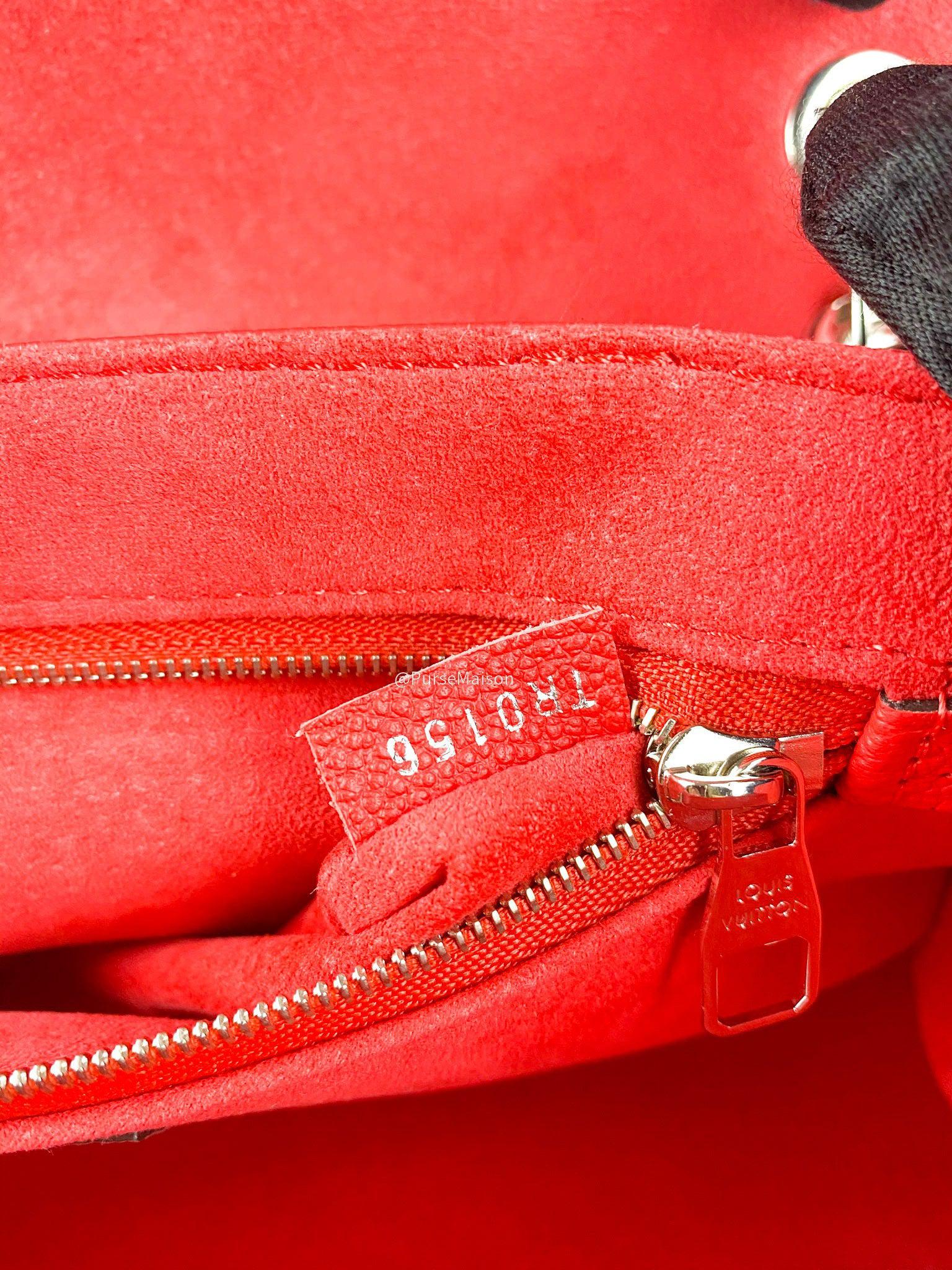Louis Vuitton Saint Germain PM in Red Monogram Empreinte Leather (Date Code: TR0156)