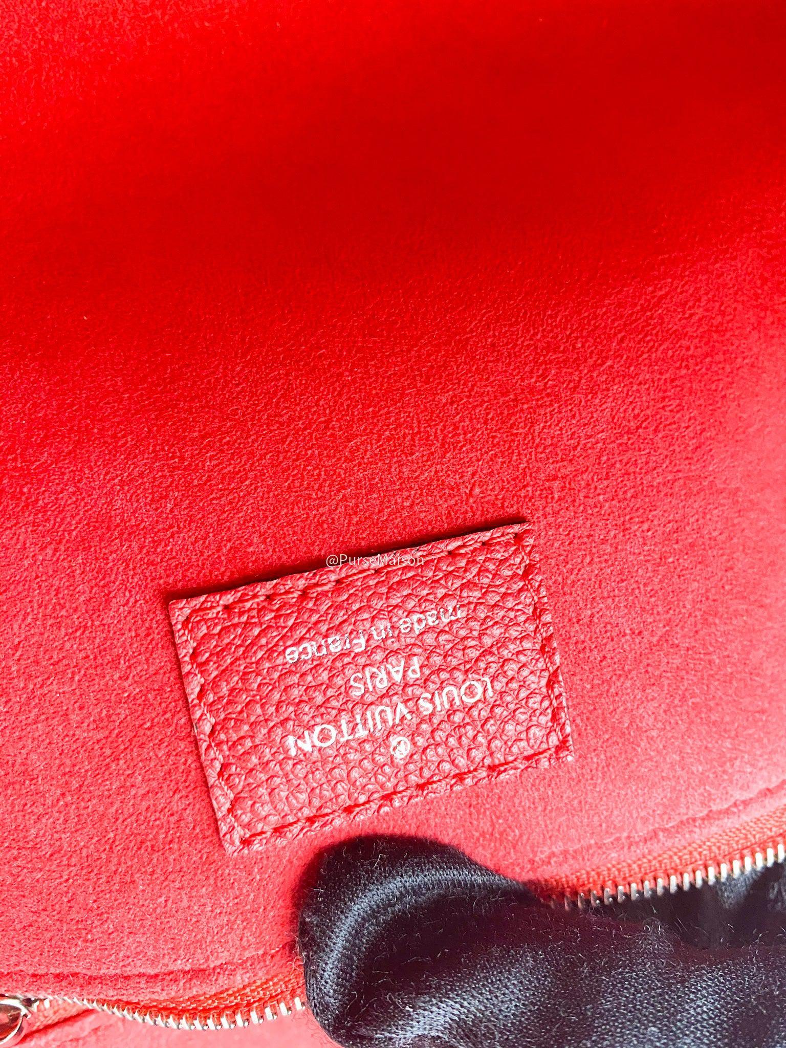 Louis Vuitton Saint Germain PM in Red Monogram Empreinte Leather (Date Code: TR0156)