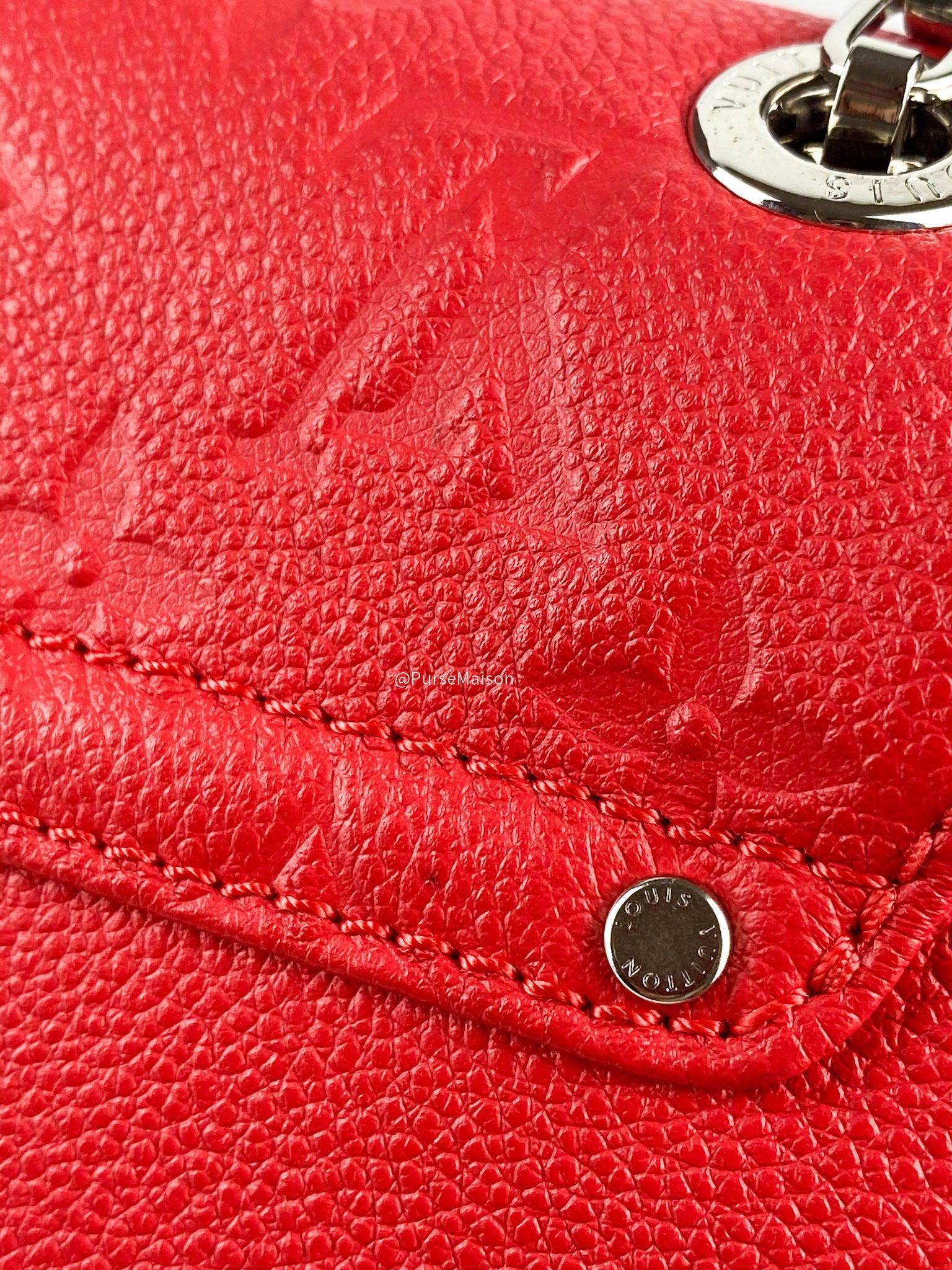 Louis Vuitton Saint Germain PM in Red Monogram Empreinte Leather (Date Code: TR0156)