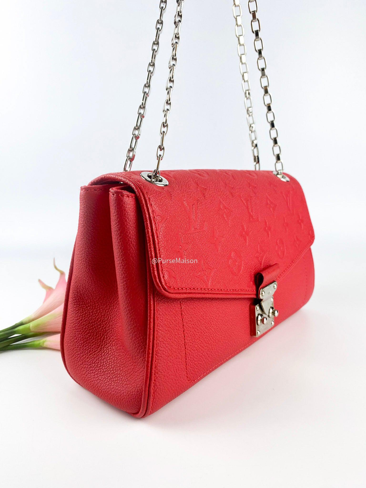Louis Vuitton Saint Germain PM in Red Monogram Empreinte Leather (Date Code: TR0156)
