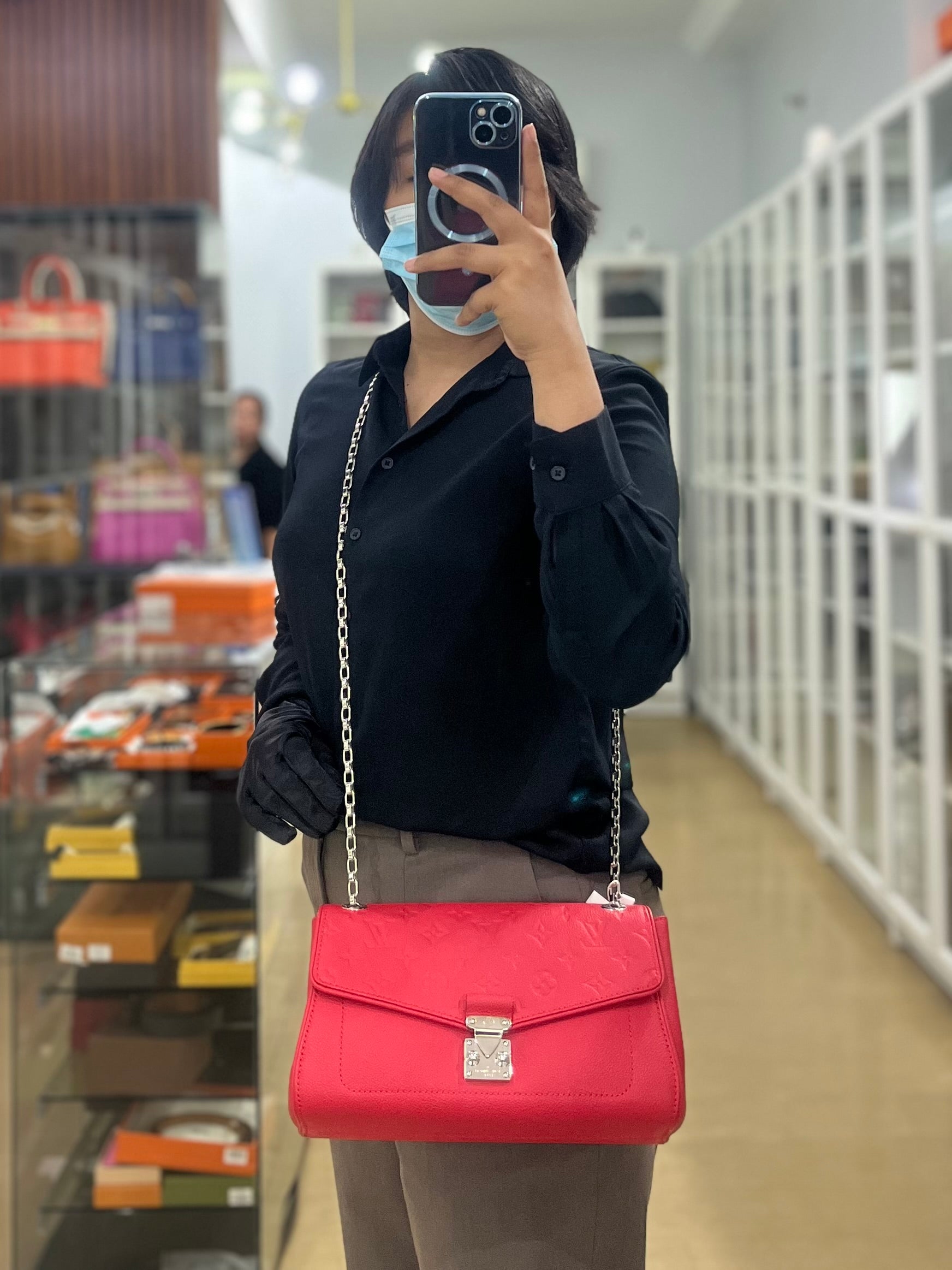 Saint Germain PM in Red Monogram Empreinte Leather (Date Code: TR0156) | Purse Maison Luxury Bags Shop