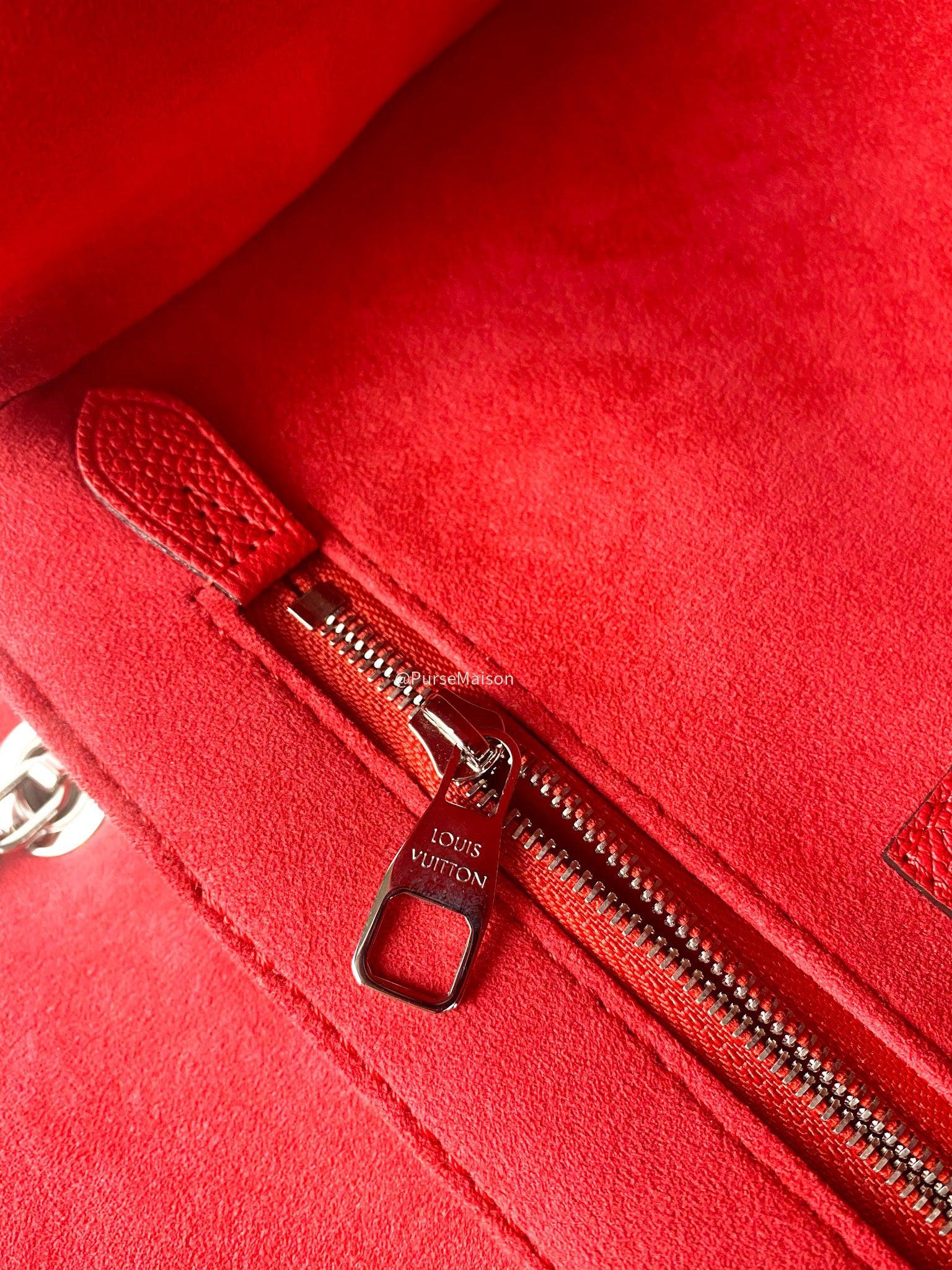 Louis Vuitton Saint Germain PM in Red Monogram Empreinte Leather (Date Code: TR0156)