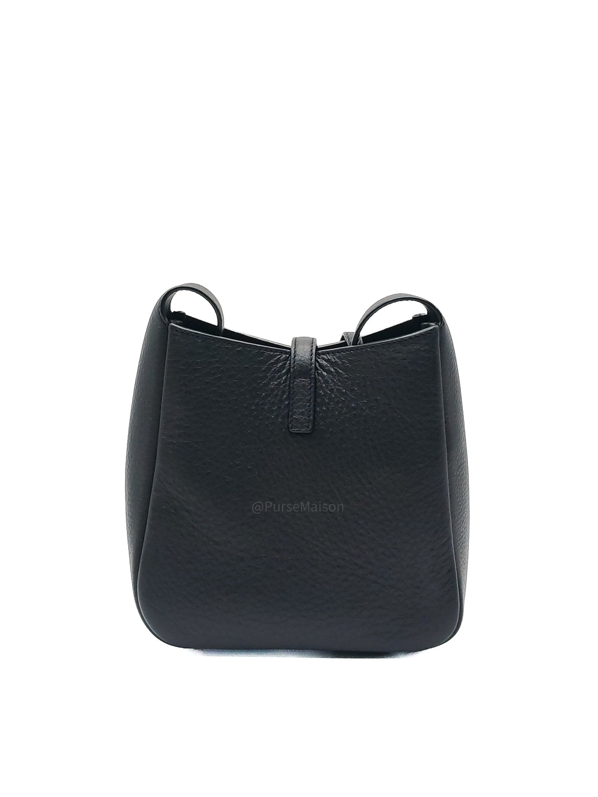 Saint Laurent Le 5 a 7 Supple Baby Hobo Bag in Black Grained Calfskin Leather | Purse Maison Luxury Bags Shop