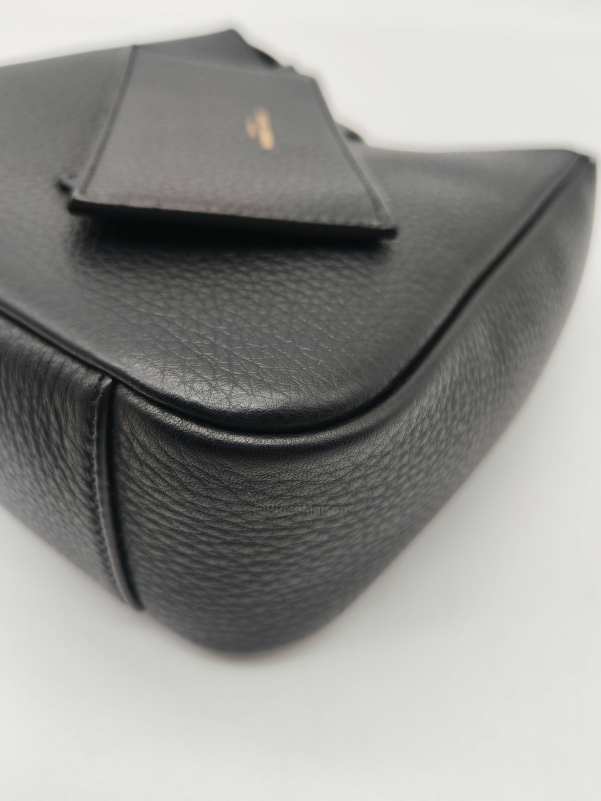 Saint Laurent Le 5 a 7 Supple Baby Hobo Bag in Black Grained Calfskin Leather | Purse Maison Luxury Bags Shop