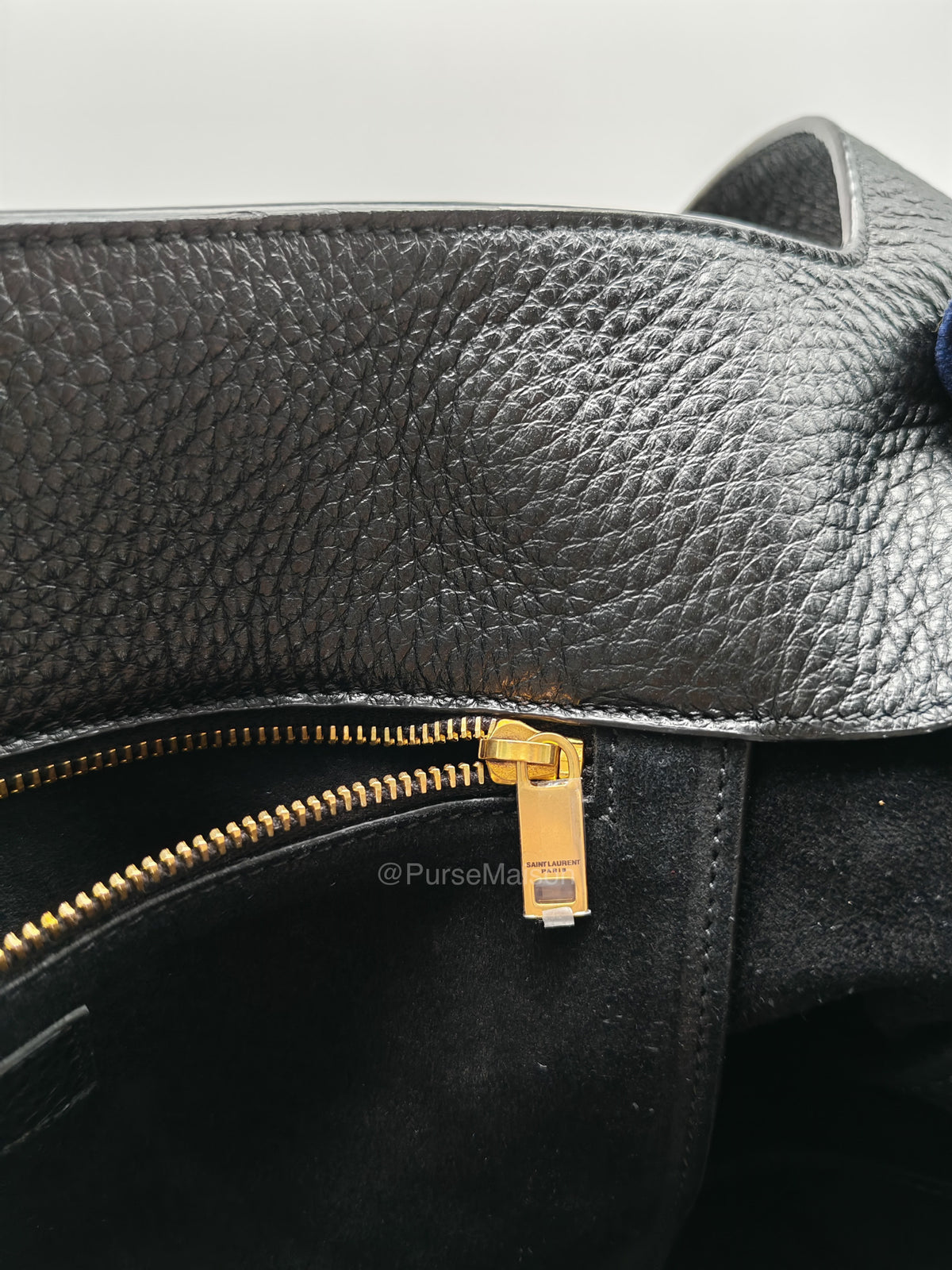 Saint Laurent Le 5a7 Bea Tote Bag in Black Grained Leather Tote Bag | Purse Maison Luxury Bags Shop