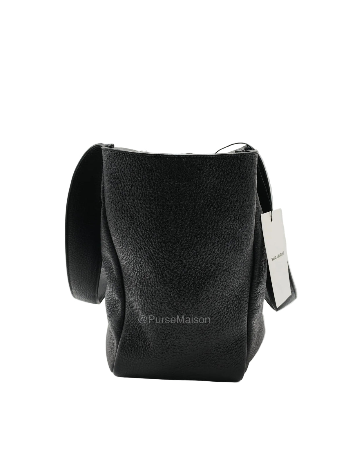 Saint Laurent Le 5a7 Bea Tote Bag in Black Grained Leather Tote Bag | Purse Maison Luxury Bags Shop