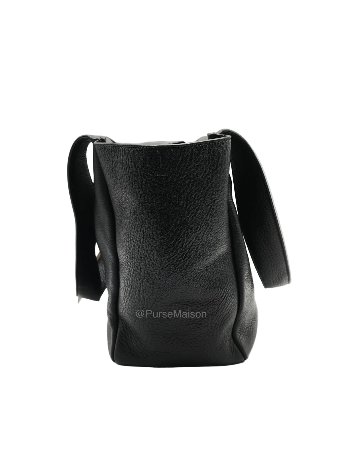 Saint Laurent Le 5a7 Bea Tote Bag in Black Grained Leather Tote Bag | Purse Maison Luxury Bags Shop