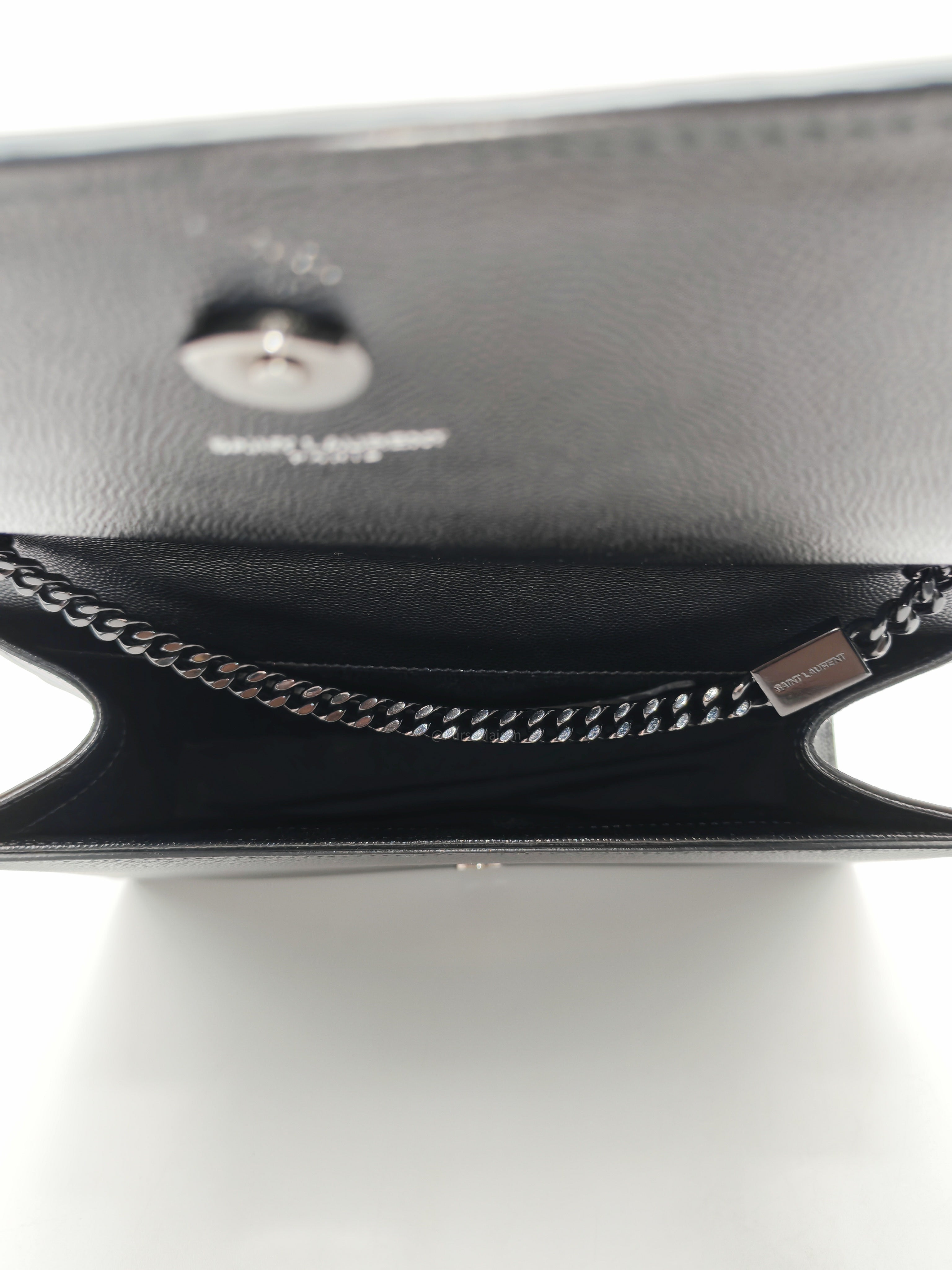 Saint Laurent Medium Kate Crossbody Bag in Black so Black Hardware | Purse Maison Luxury Bags Shop