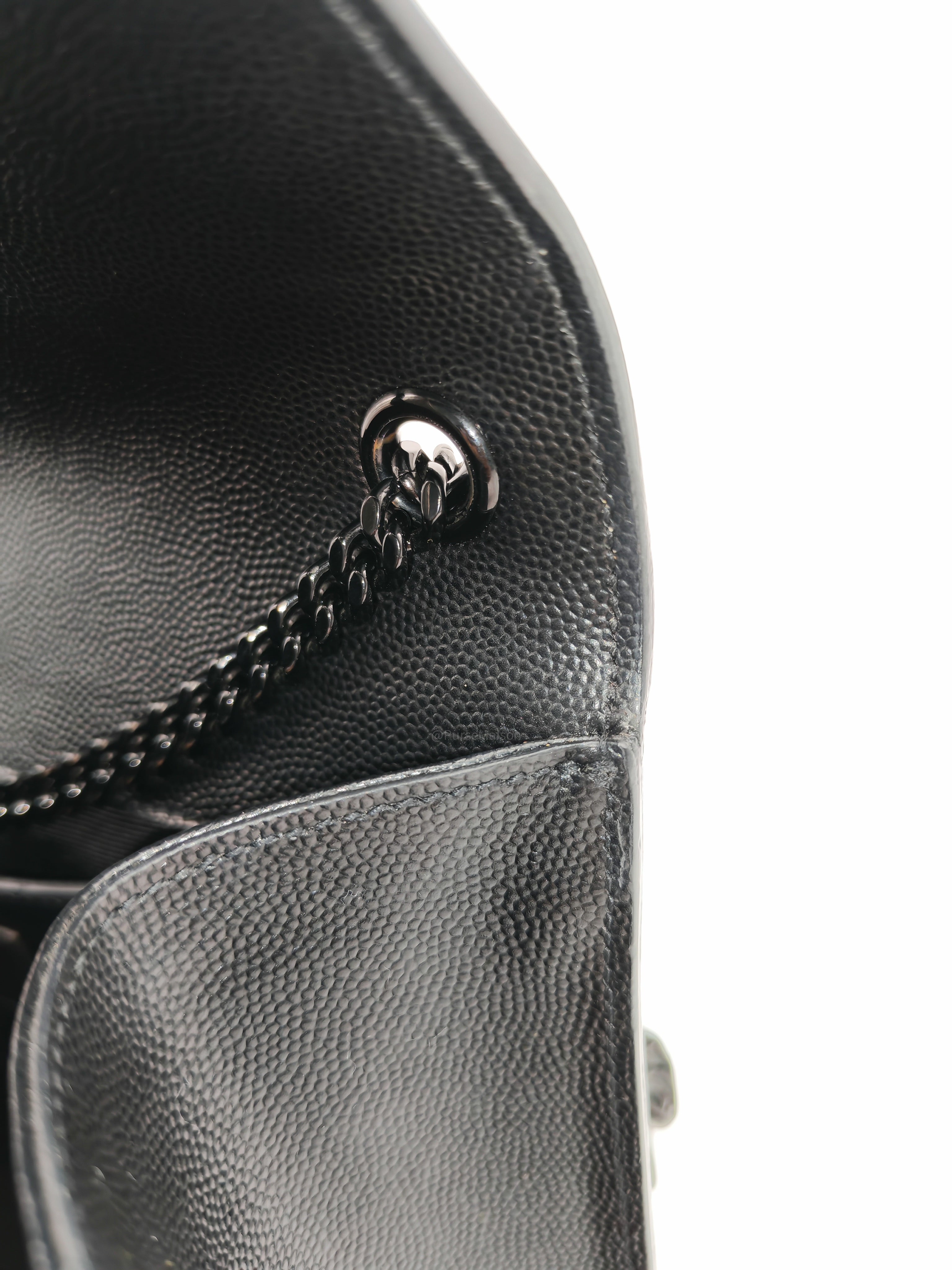 Saint Laurent Medium Kate Crossbody Bag in Black so Black Hardware | Purse Maison Luxury Bags Shop