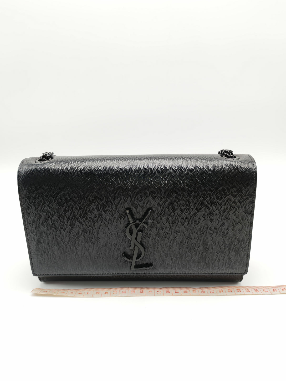 Saint Laurent Medium Kate Crossbody Bag in Black so Black Hardware | Purse Maison Luxury Bags Shop
