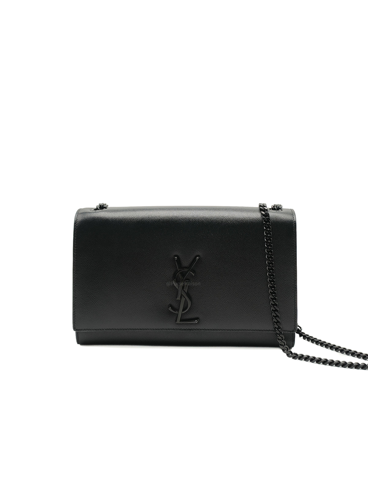 Saint Laurent Medium Kate Crossbody Bag in Black so Black Hardware | Purse Maison Luxury Bags Shop