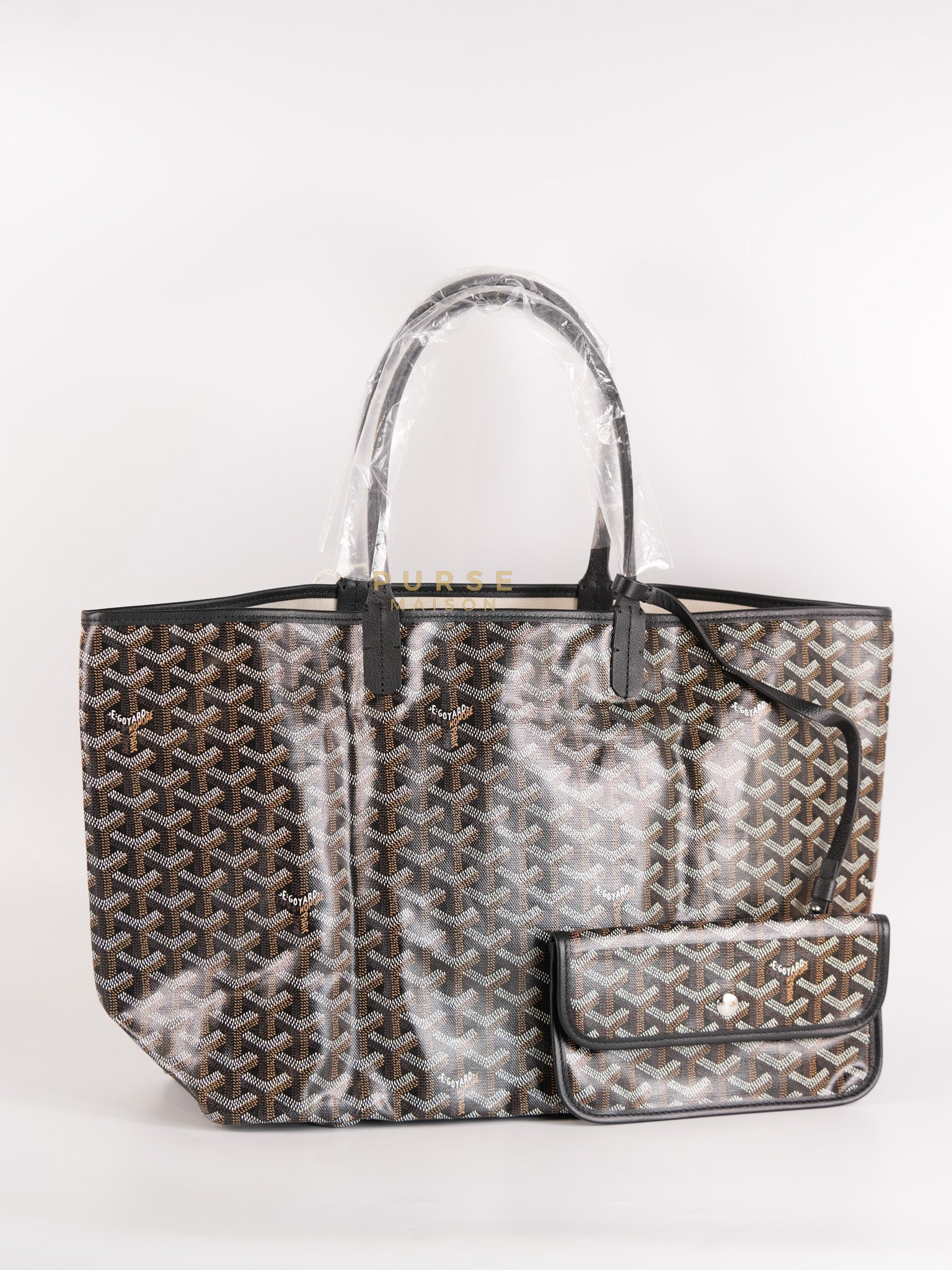 Saint Louis PM in Noir Goyardine Canvas | Purse Maison Luxury Bags Shop