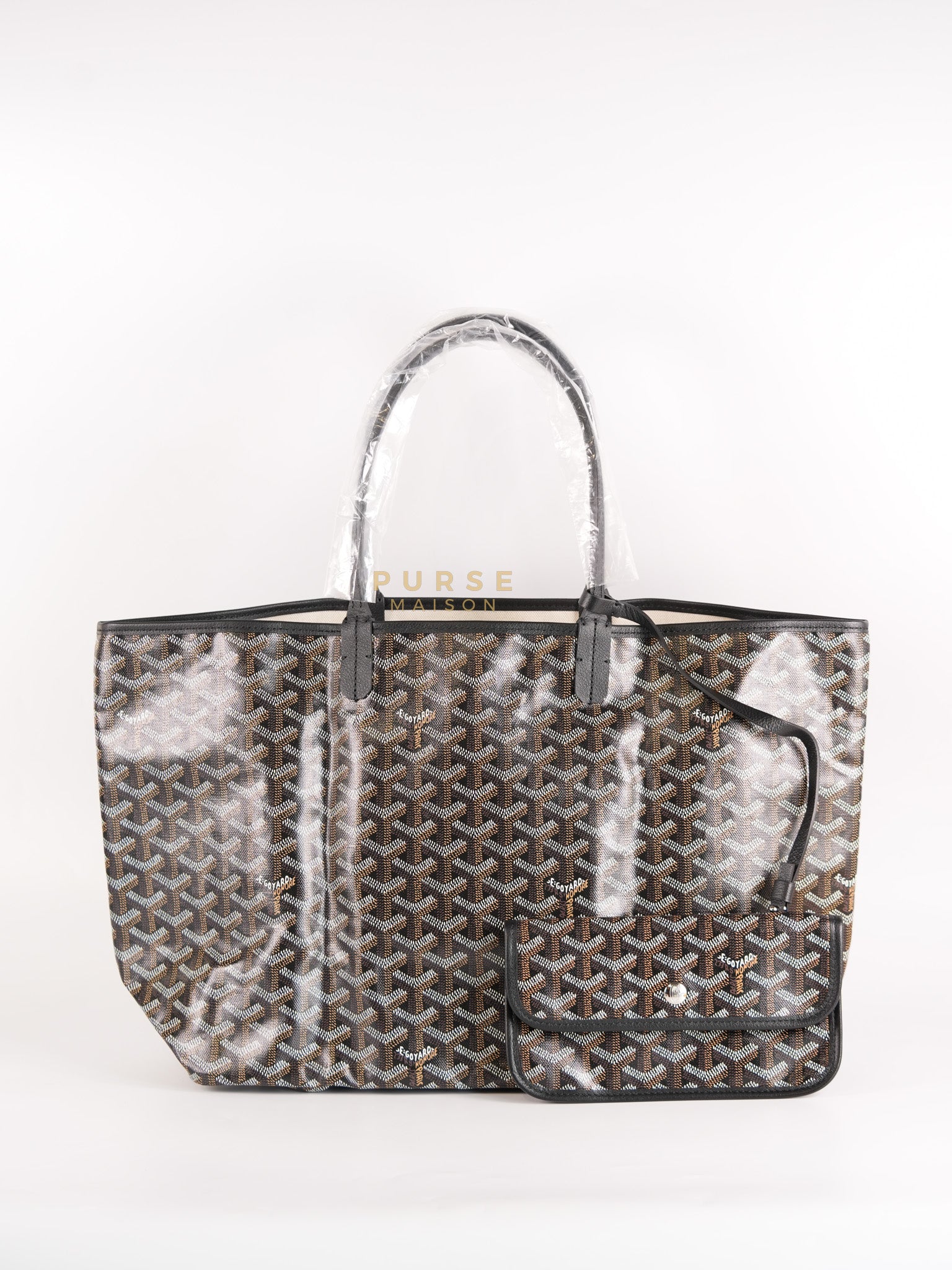 Saint Louis PM in Noir Goyardine Canvas | Purse Maison Luxury Bags Shop